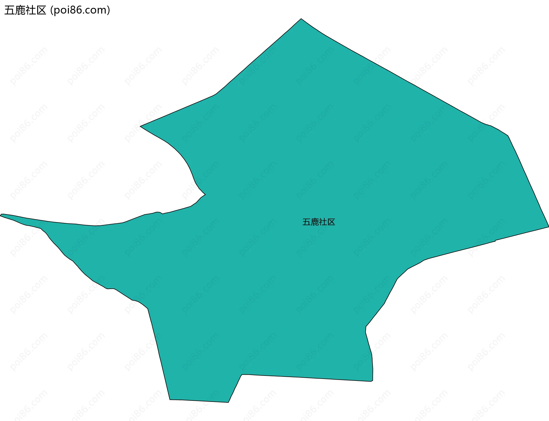 五鹿社区边界地图
