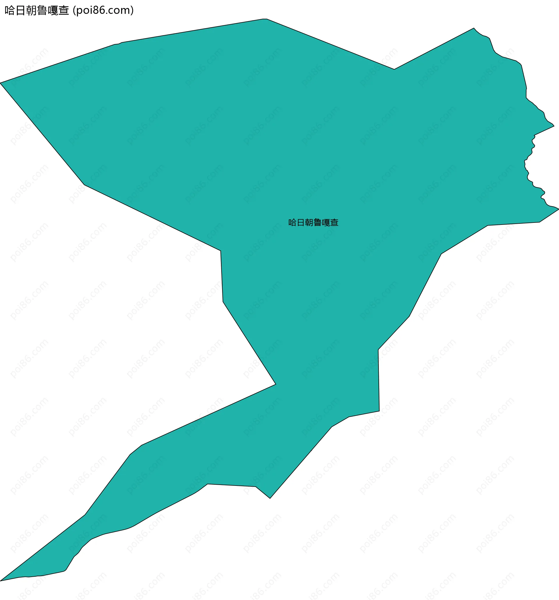 哈日朝鲁嘎查边界地图