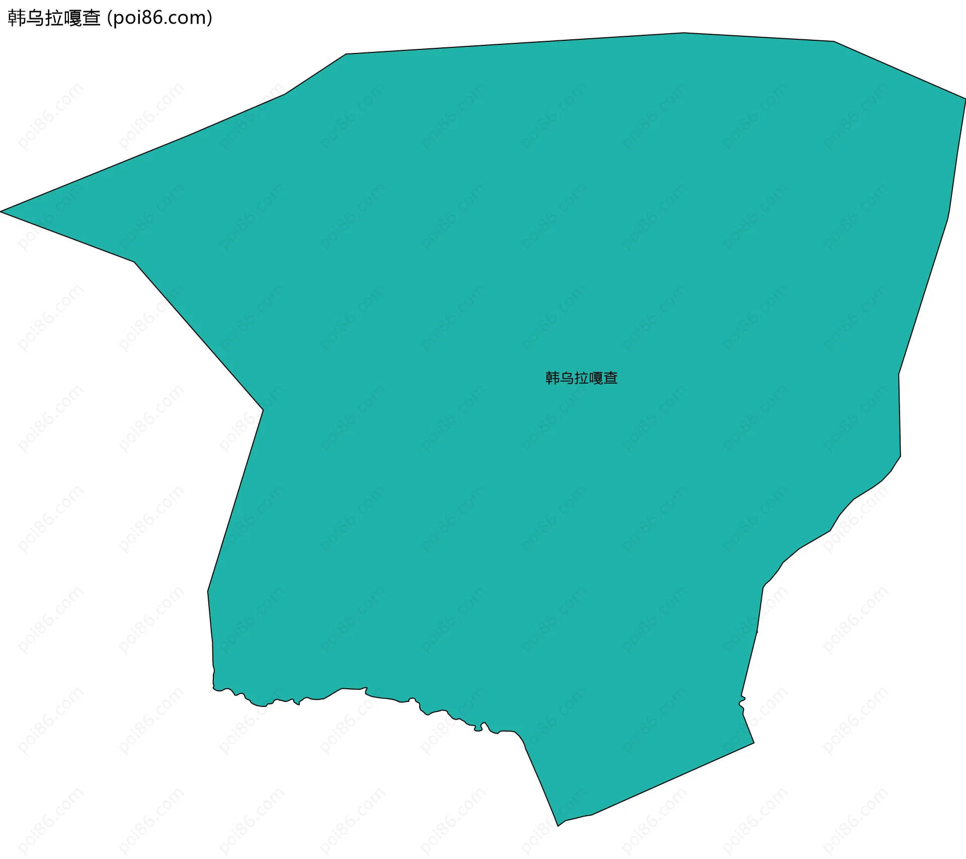 韩乌拉嘎查边界地图