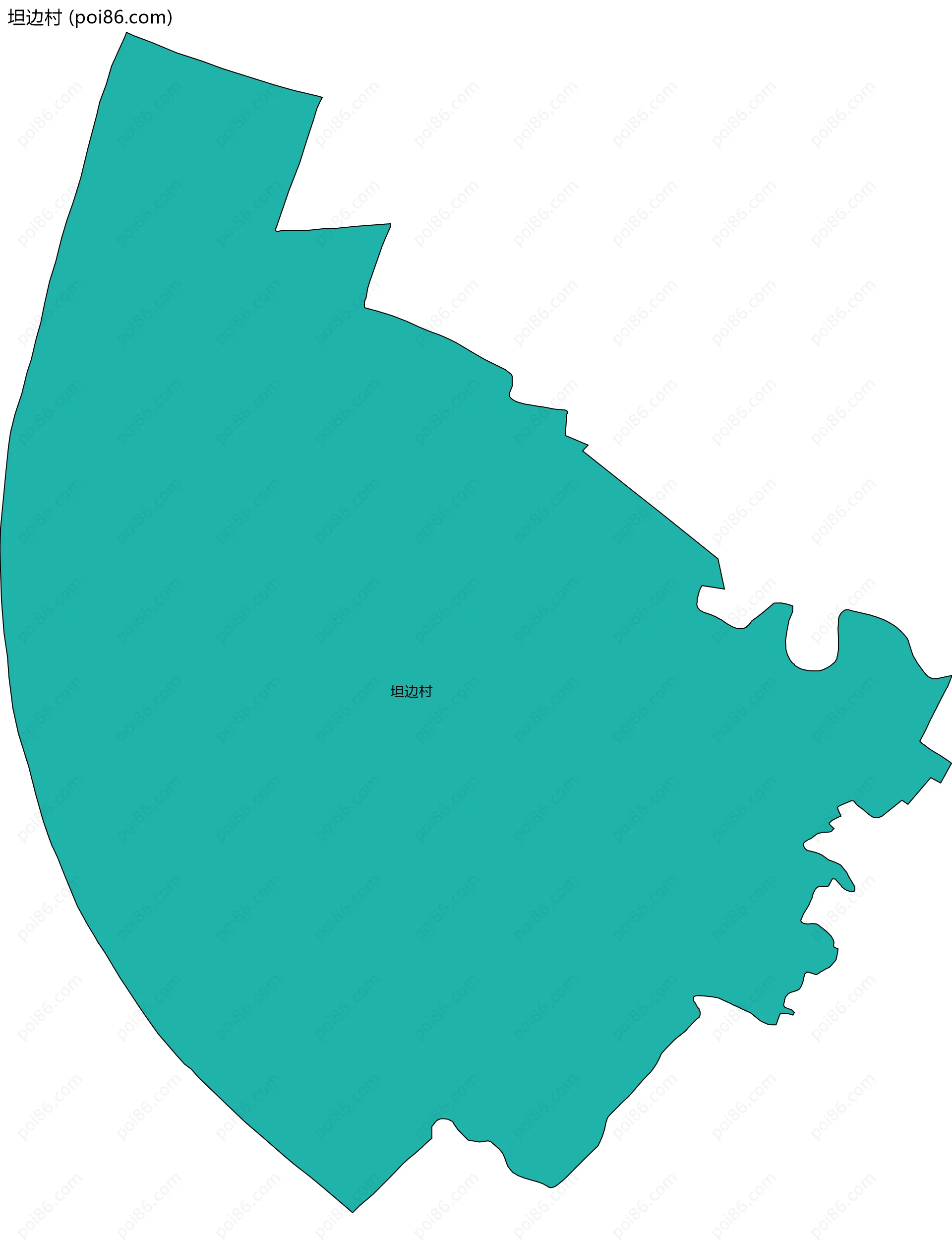 坦边村边界地图