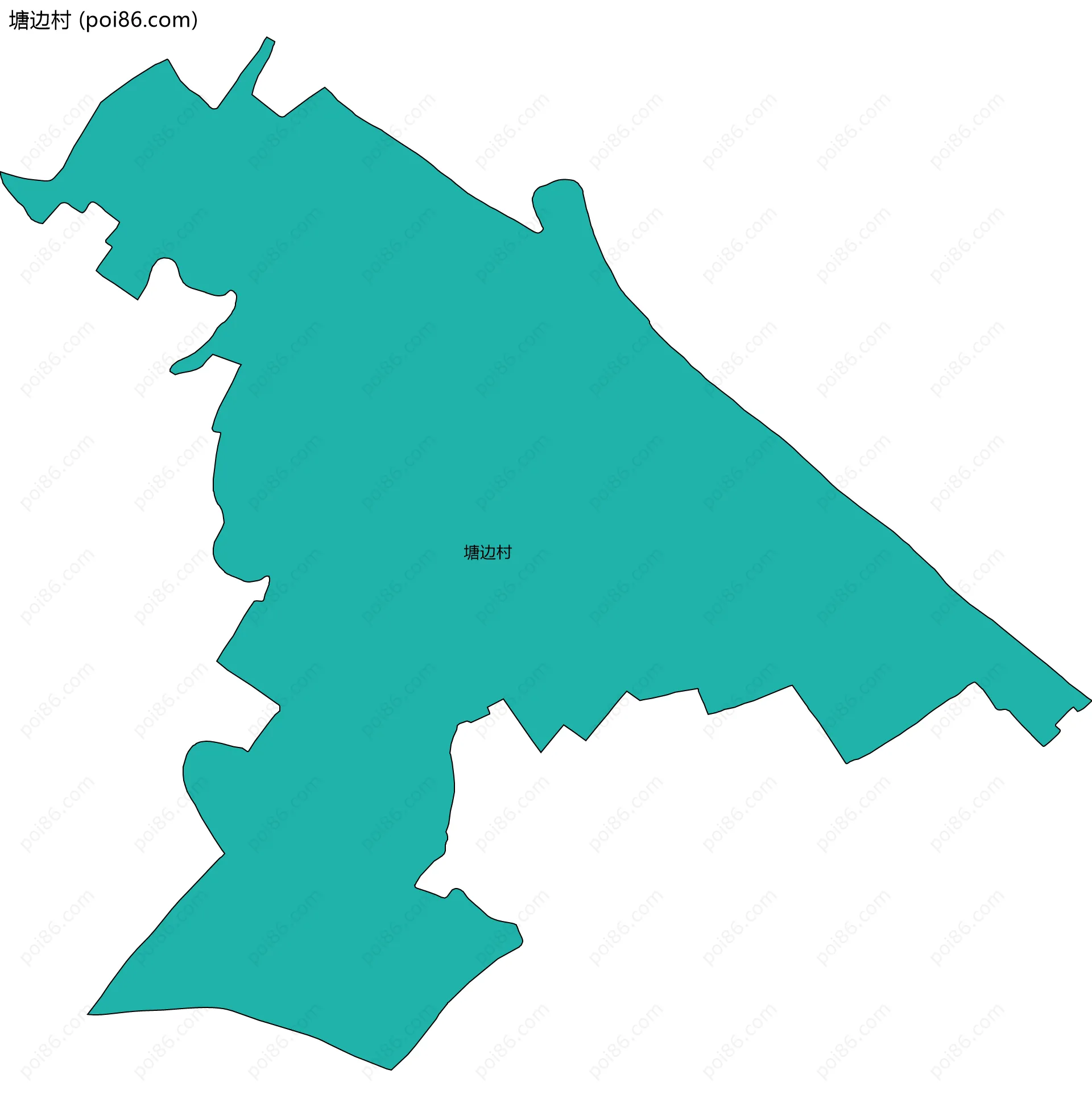 塘边村边界地图