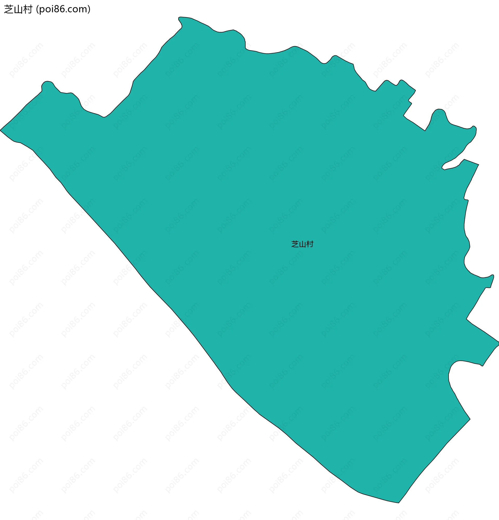 芝山村边界地图