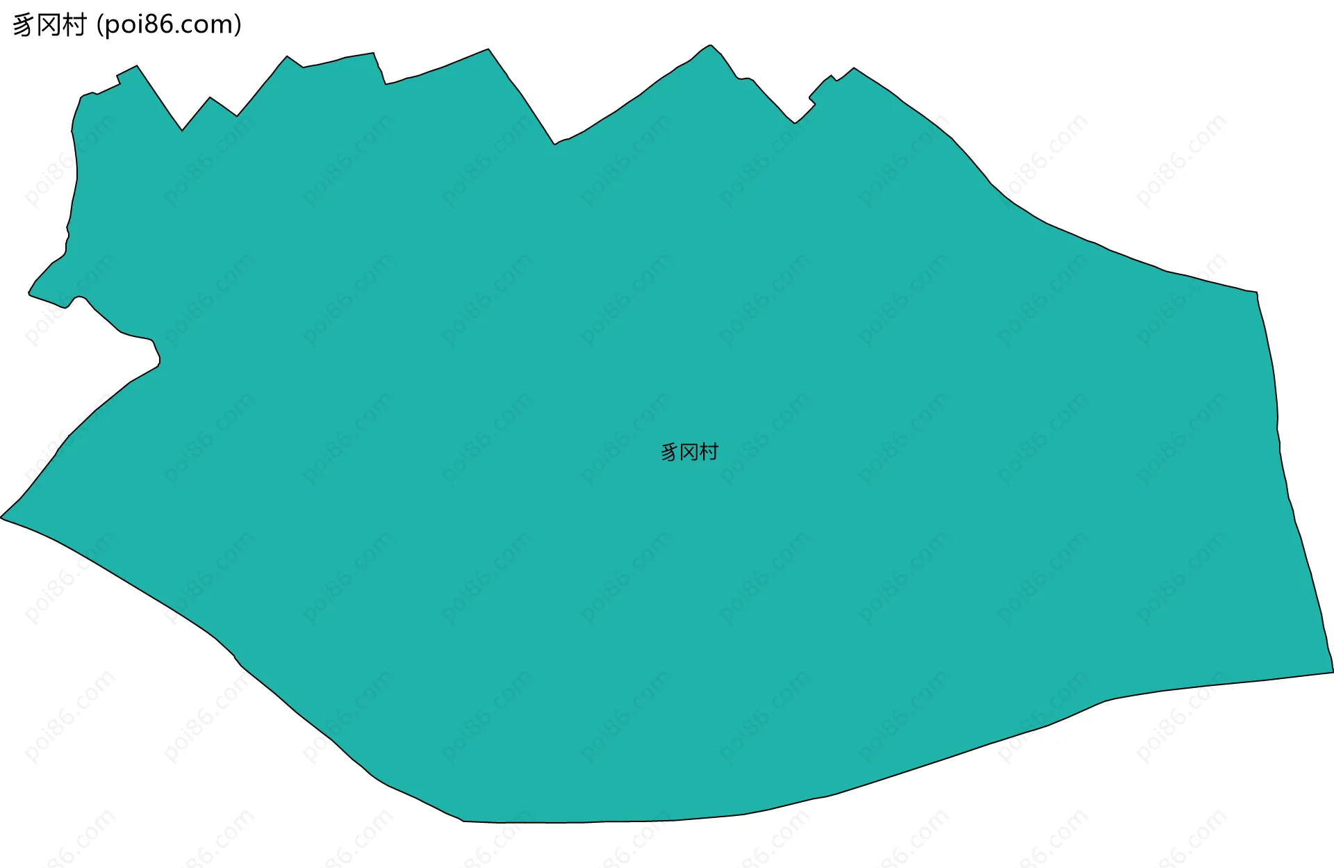 豸冈村边界地图
