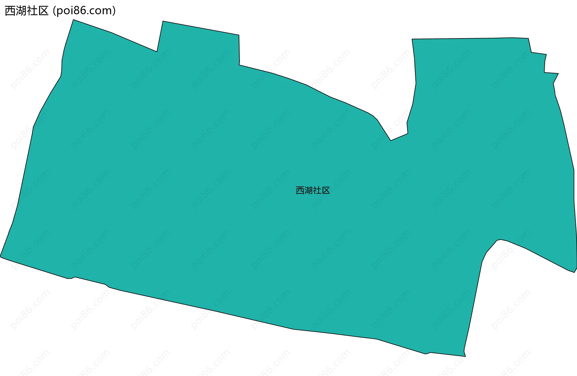 西湖社区边界地图