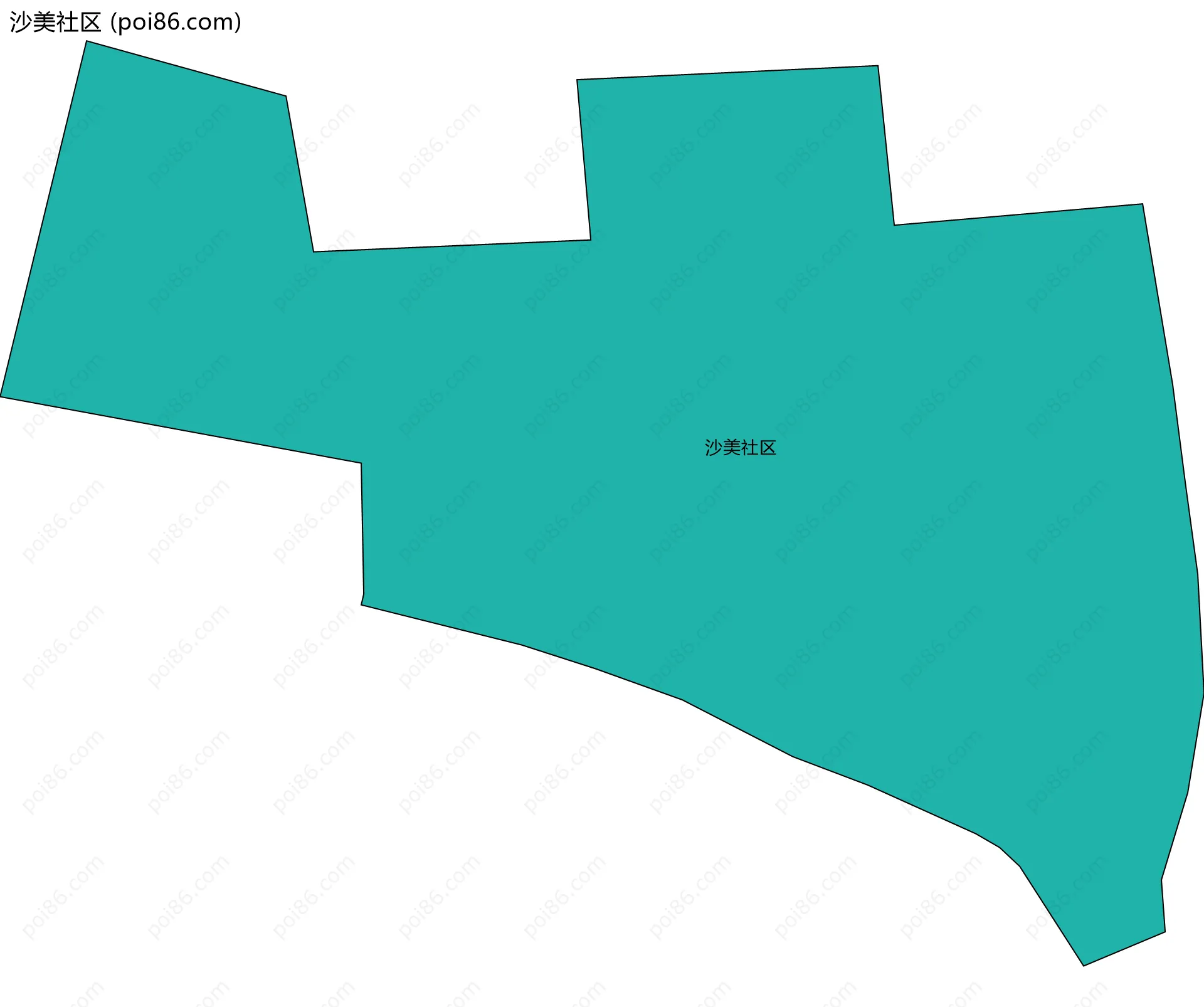 沙美社区边界地图