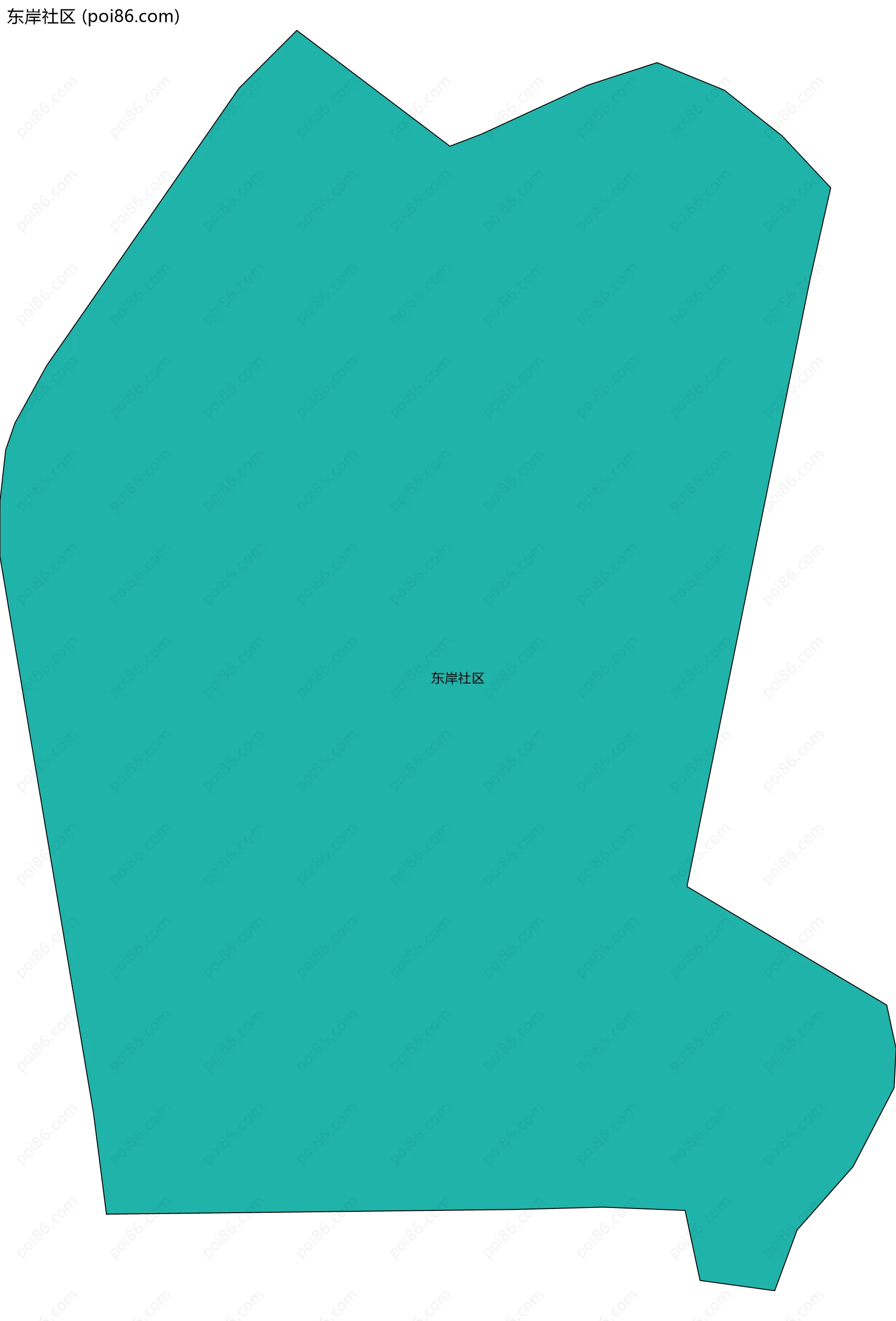 东岸社区边界地图