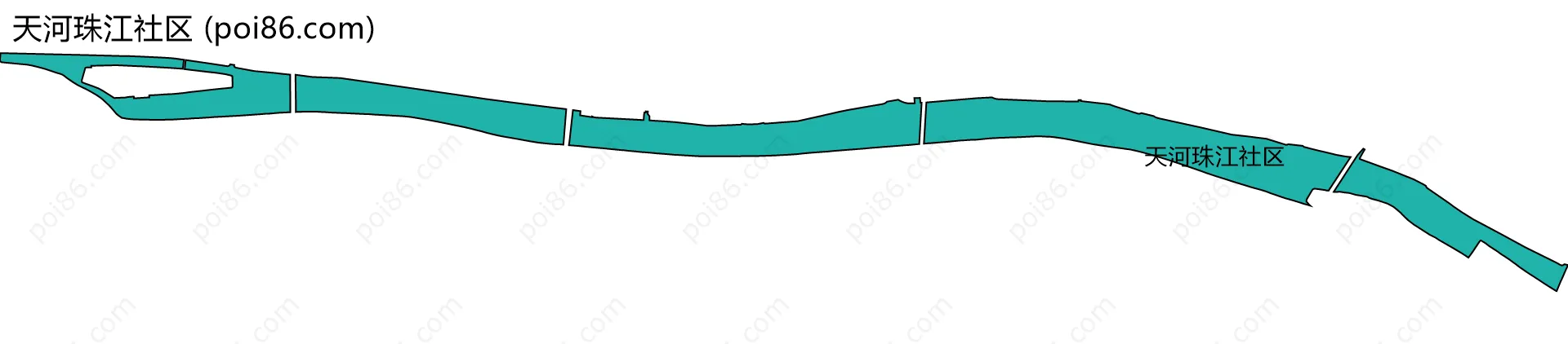 天河珠江社区边界地图