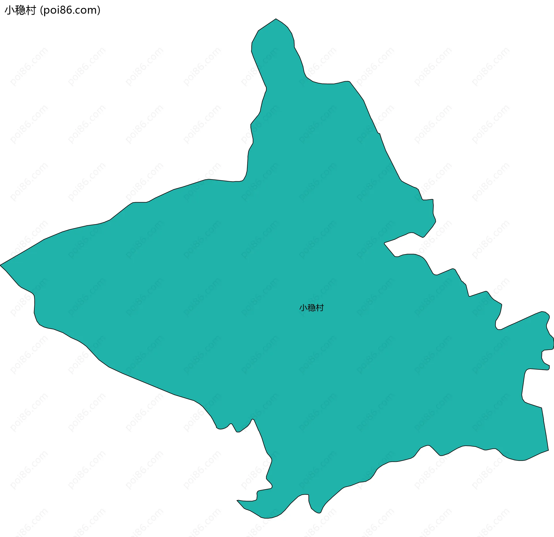 小稳村边界地图