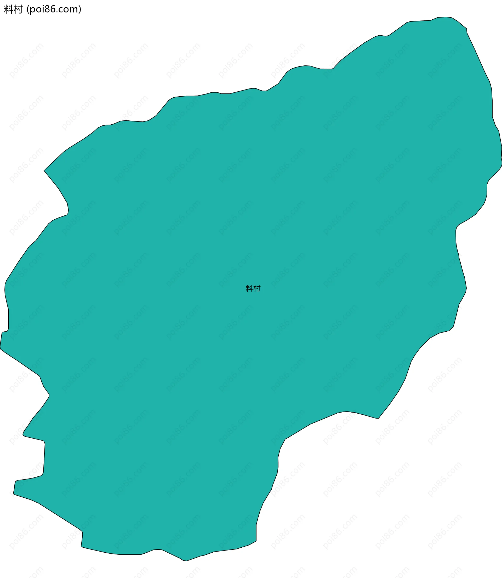 料村边界地图
