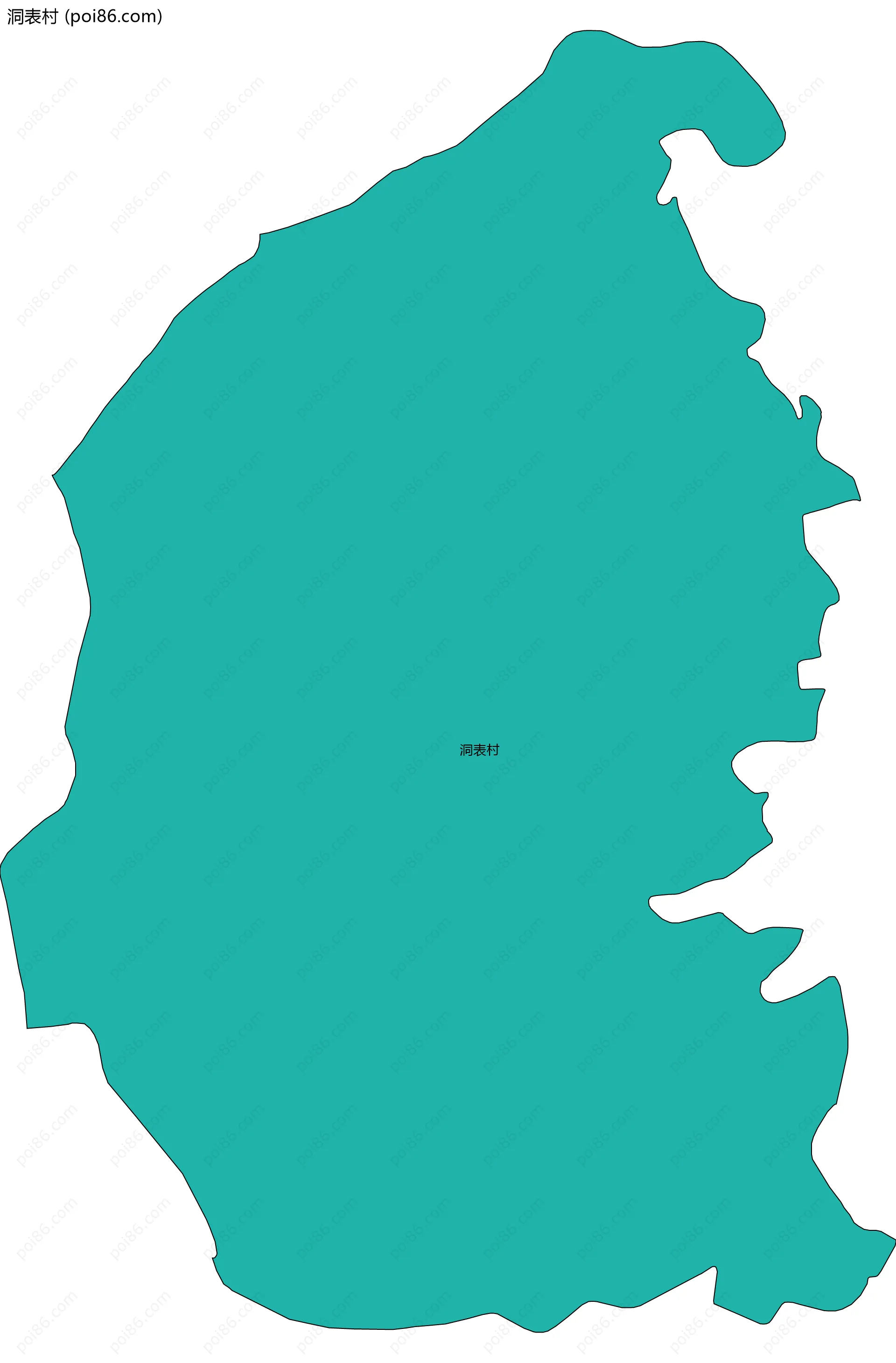 洞表村边界地图