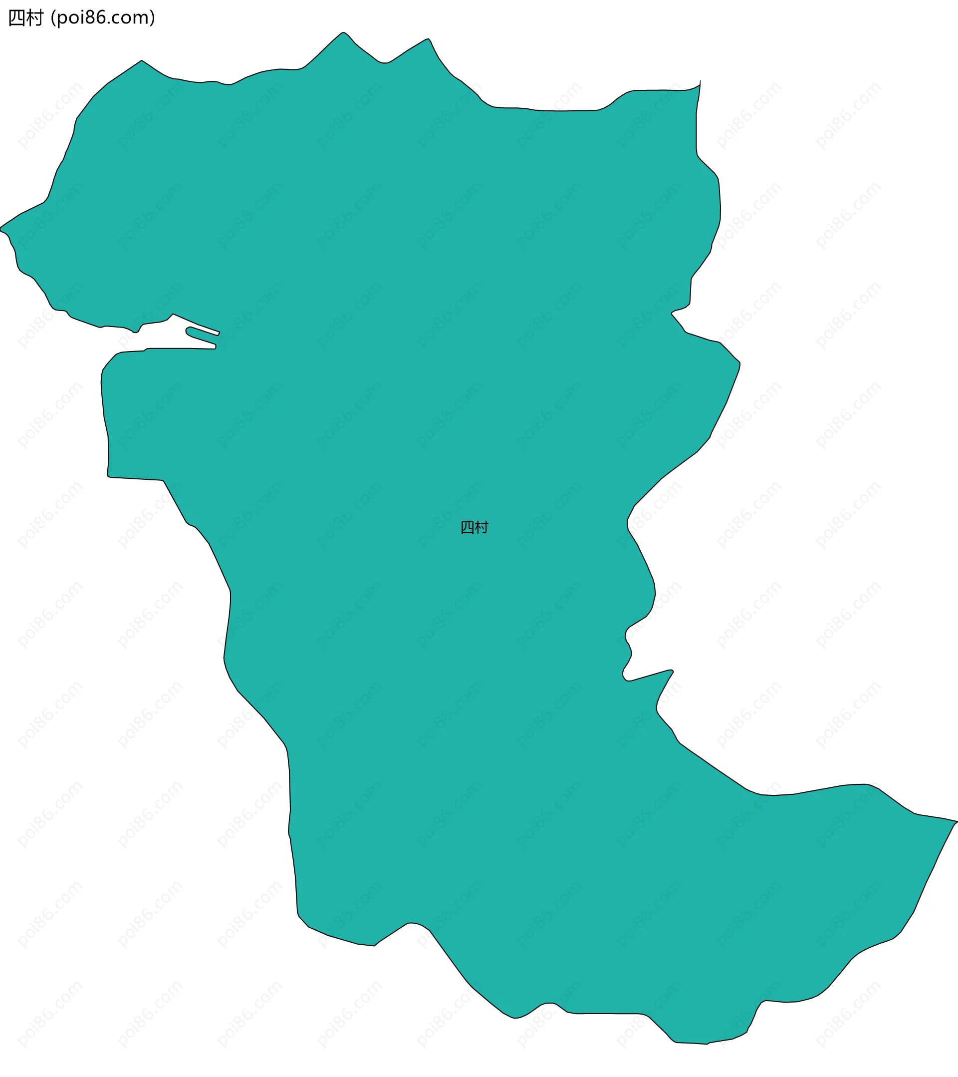 四村边界地图