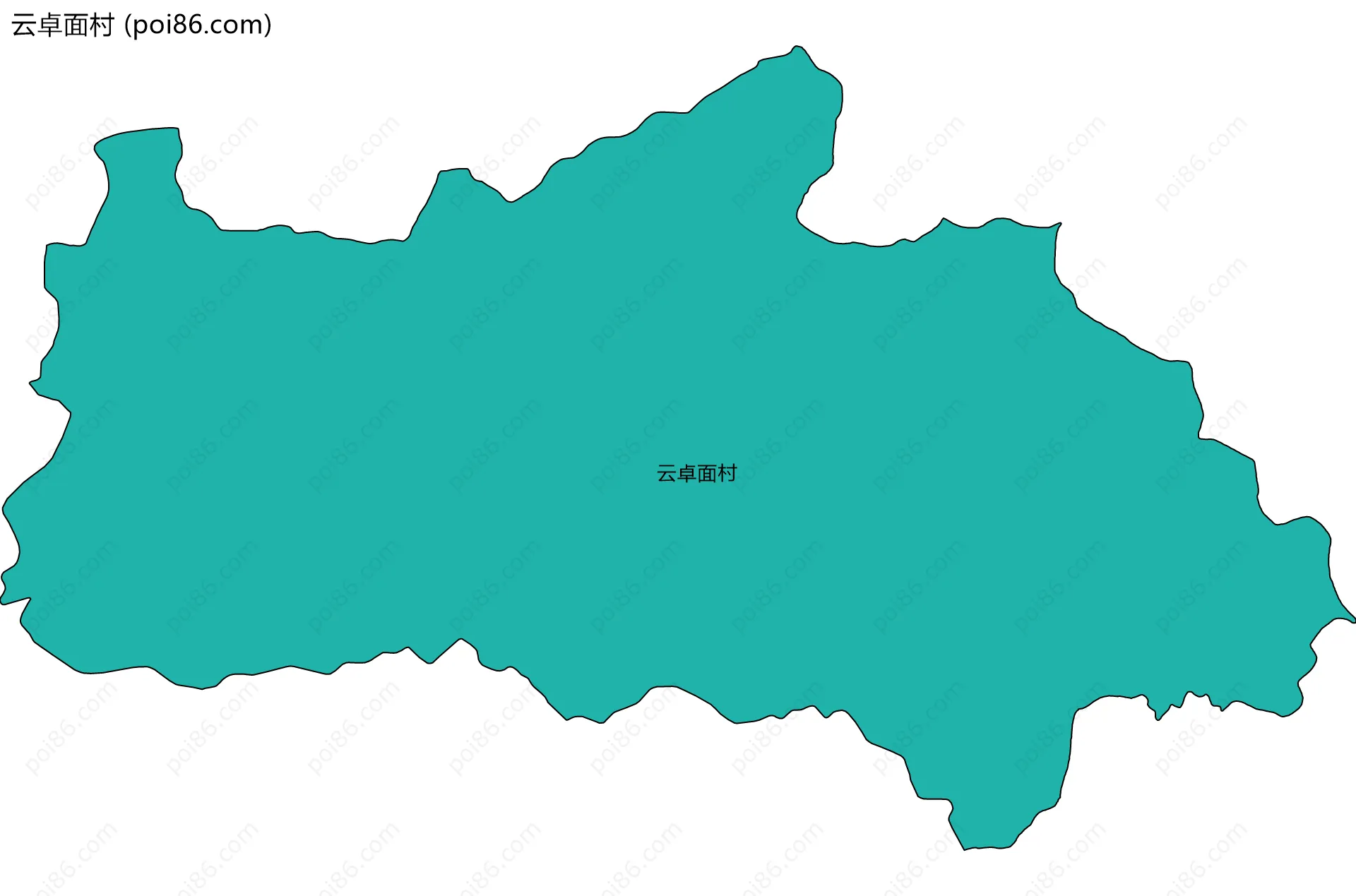 云卓面村边界地图