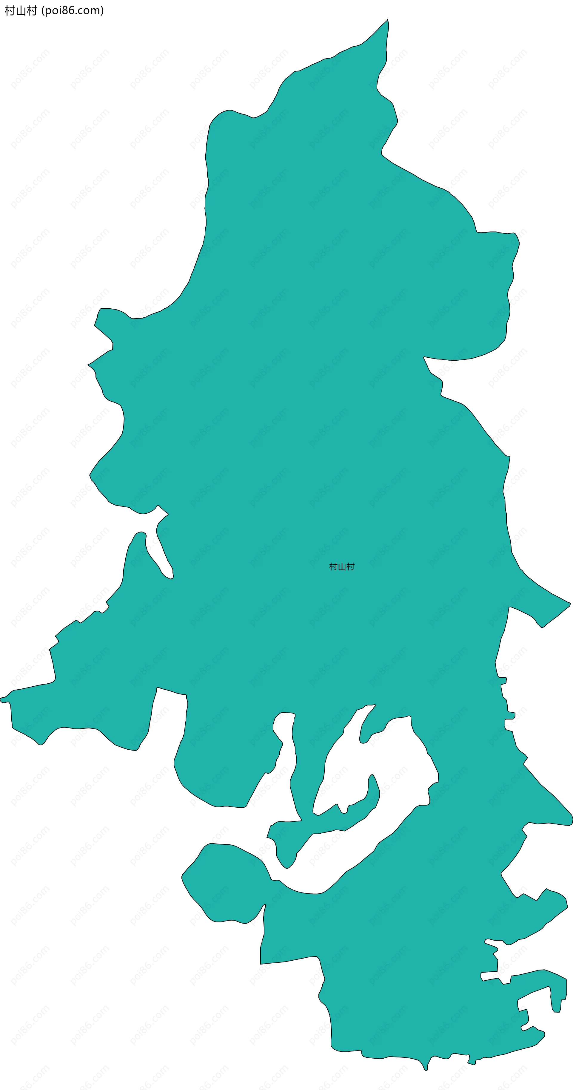 村山村边界地图