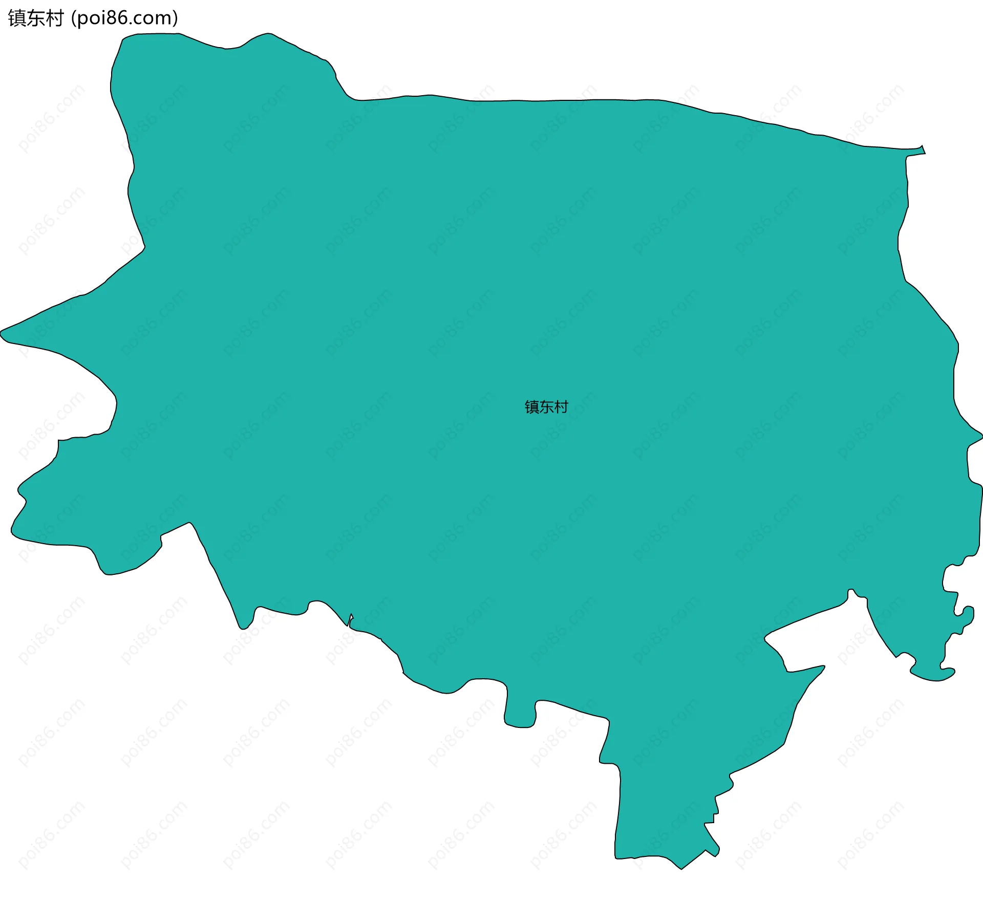 镇东村边界地图