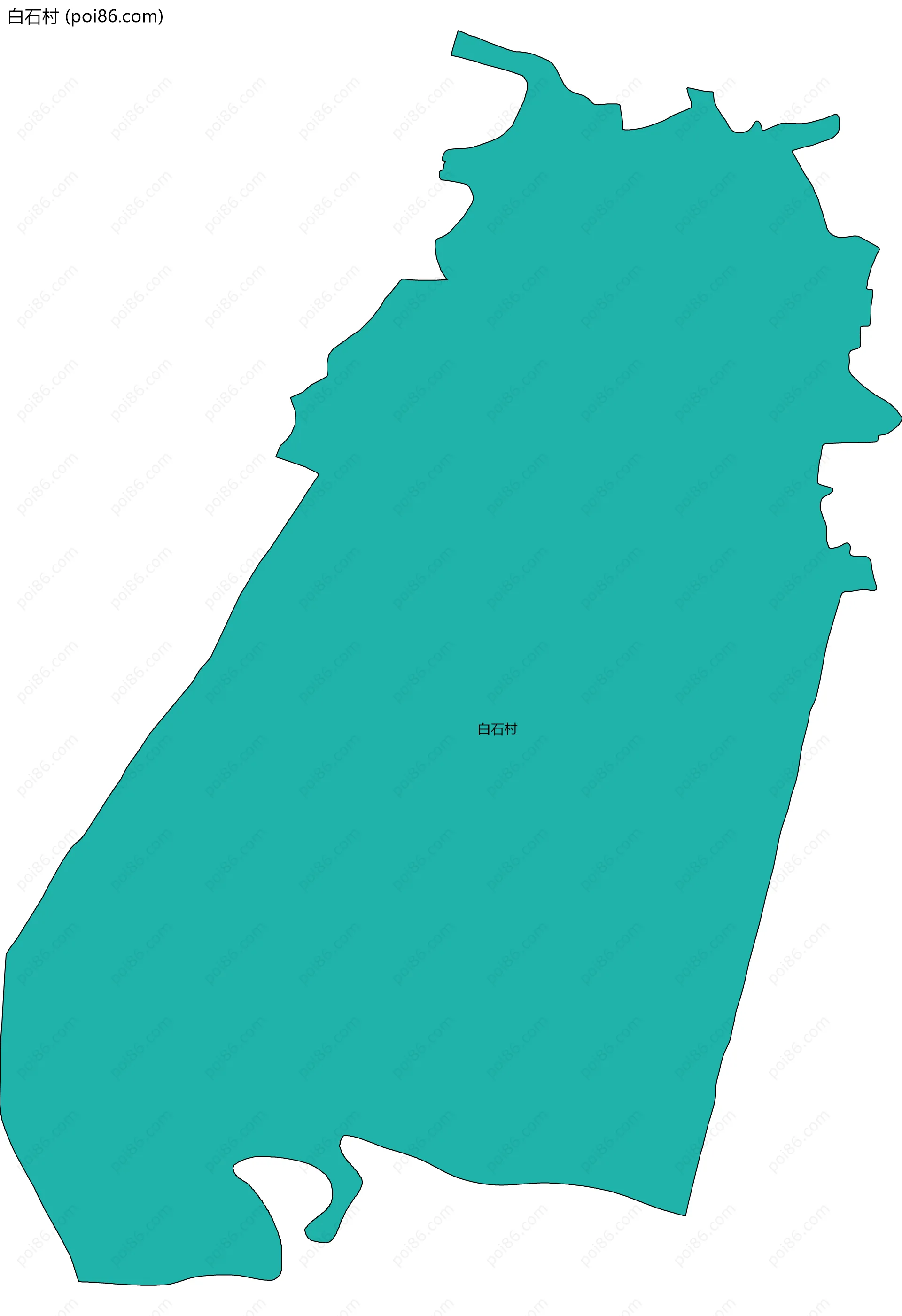 白石村边界地图