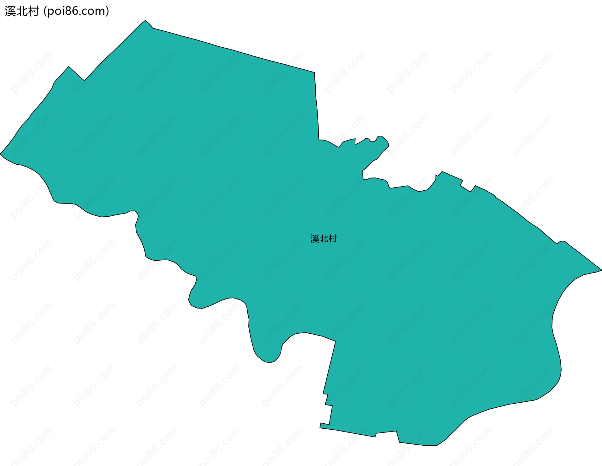 溪北村边界地图