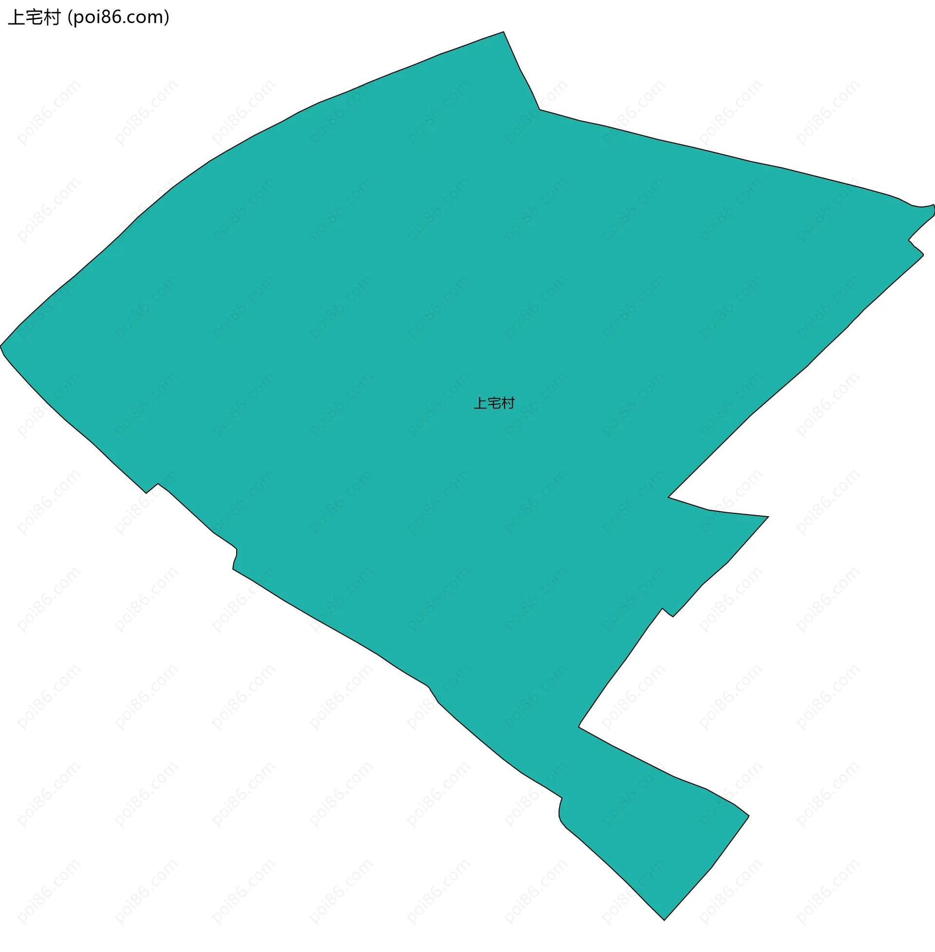 上宅村边界地图