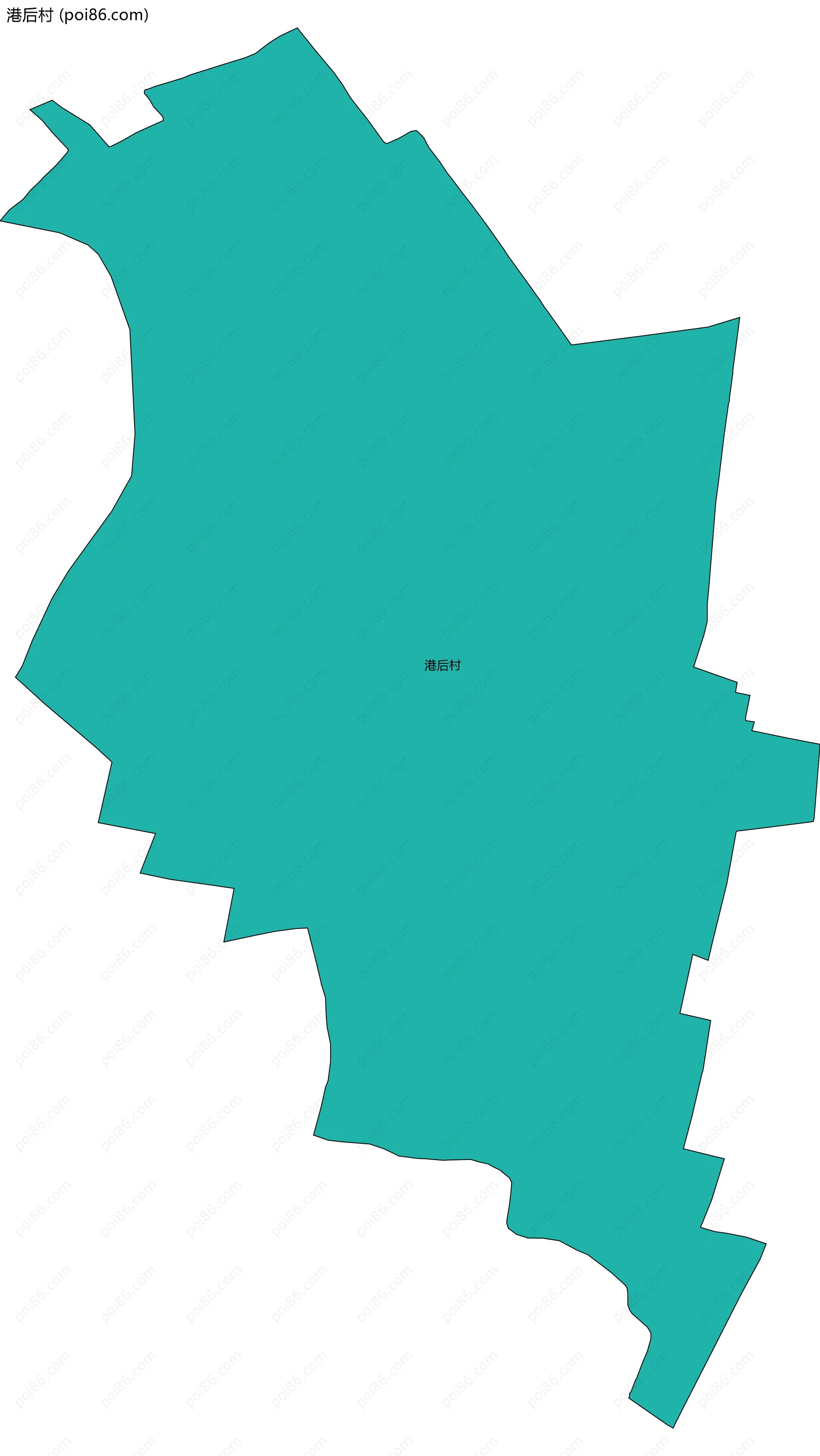 港后村边界地图