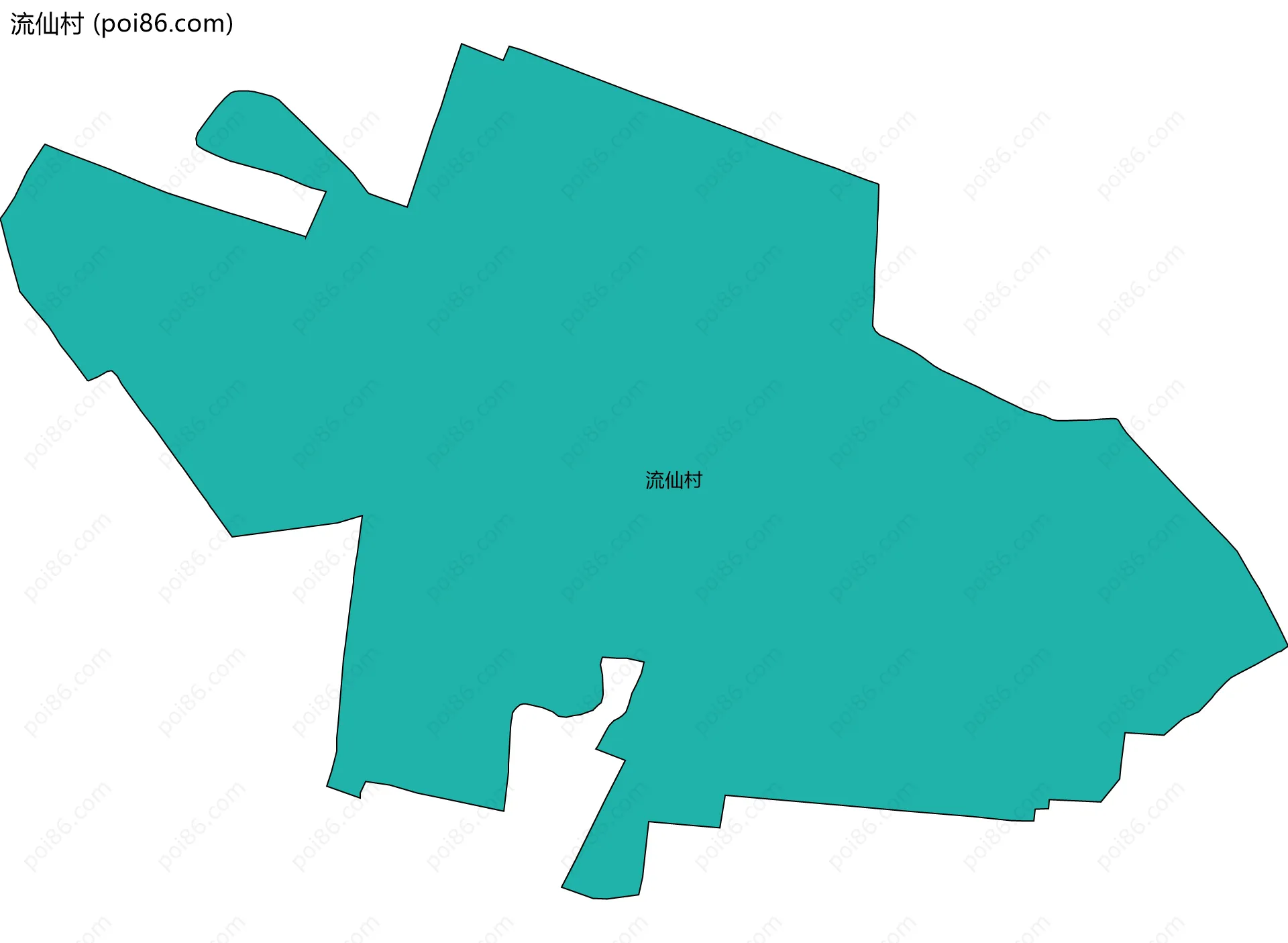流仙村边界地图