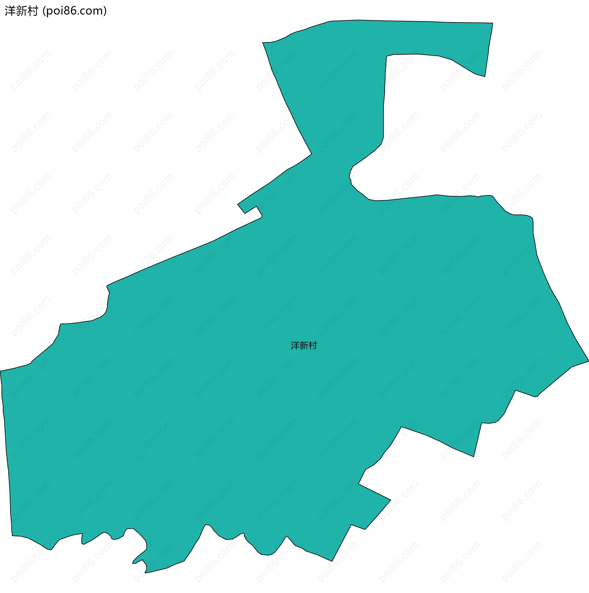 洋新村边界地图