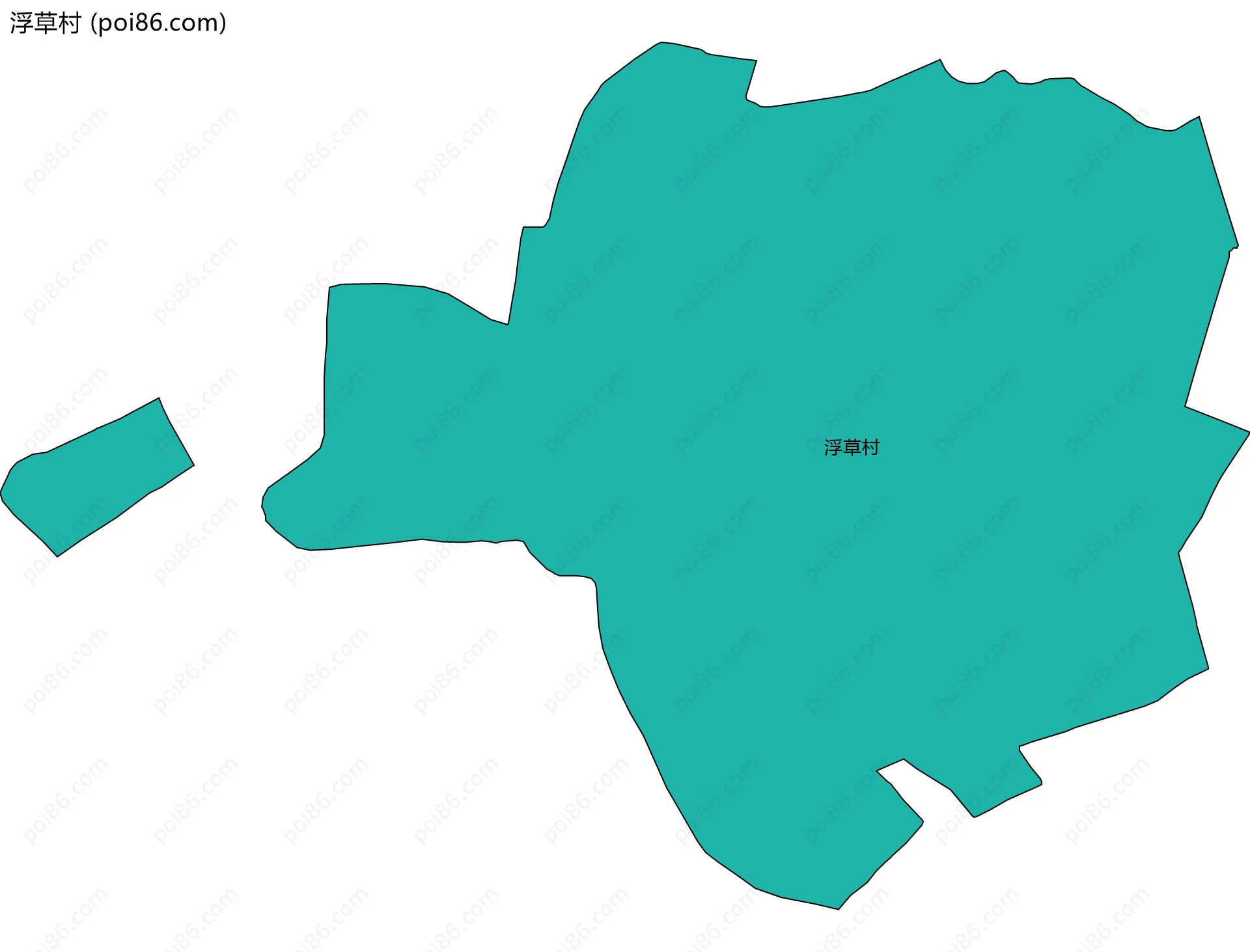 浮草村边界地图