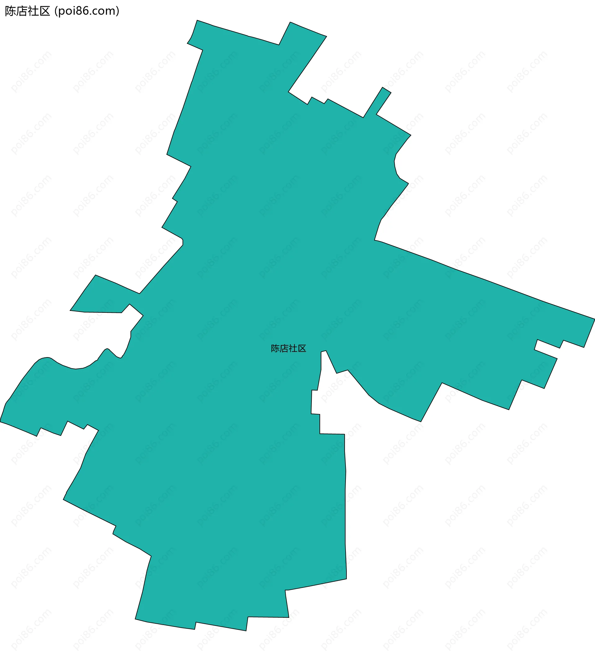 陈店社区边界地图
