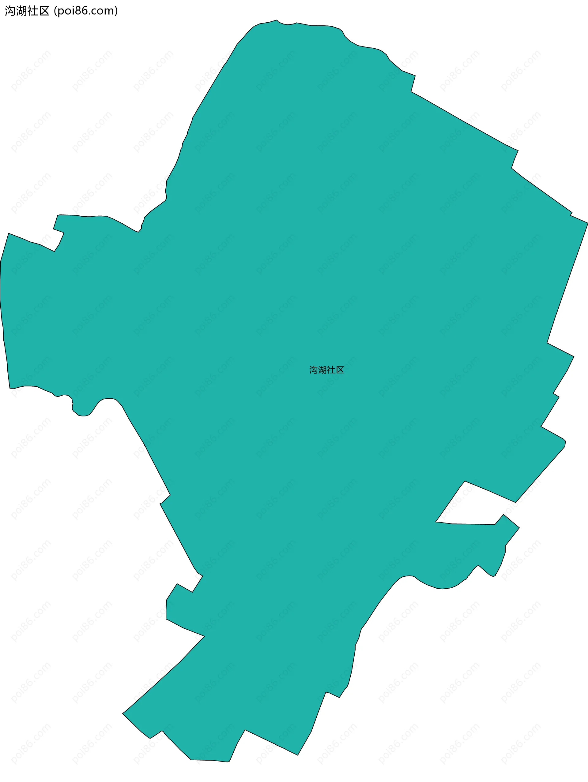 沟湖社区边界地图