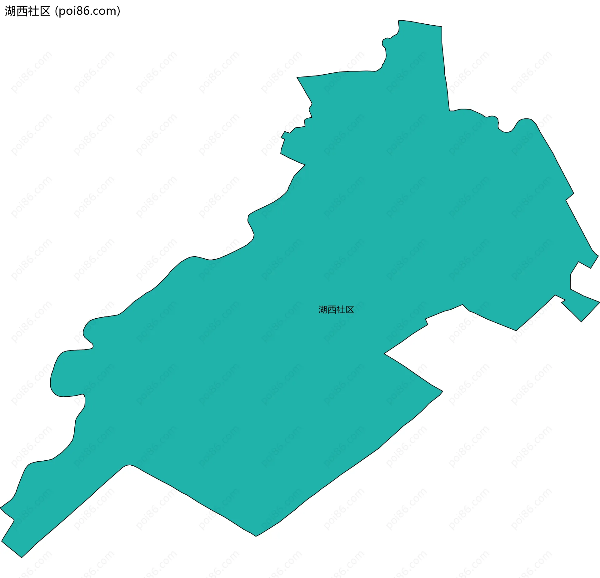 湖西社区边界地图