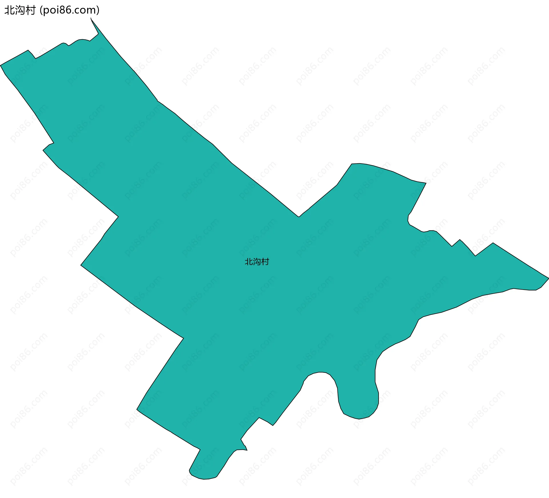 北沟村边界地图