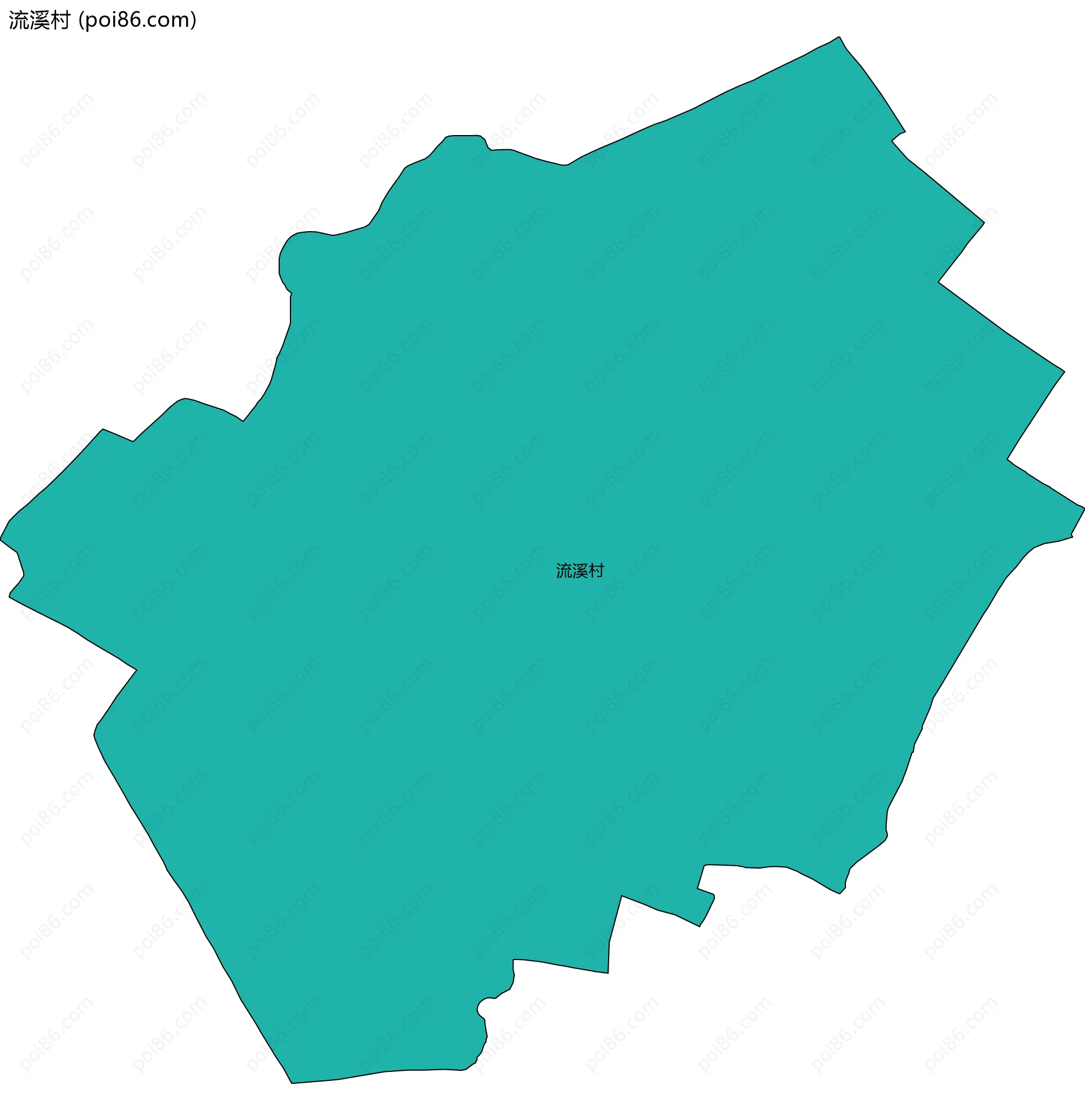 流溪村边界地图
