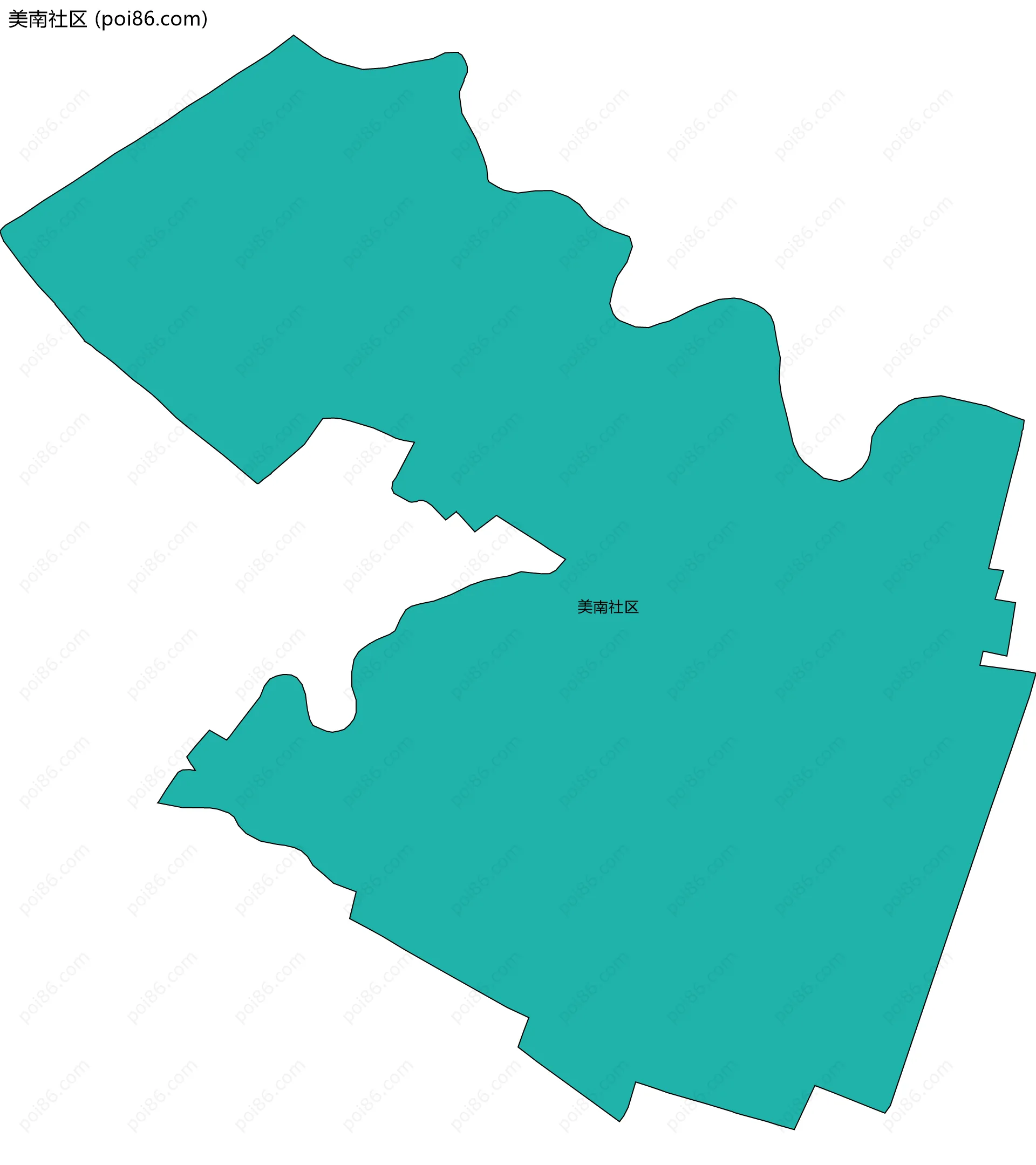 美南社区边界地图