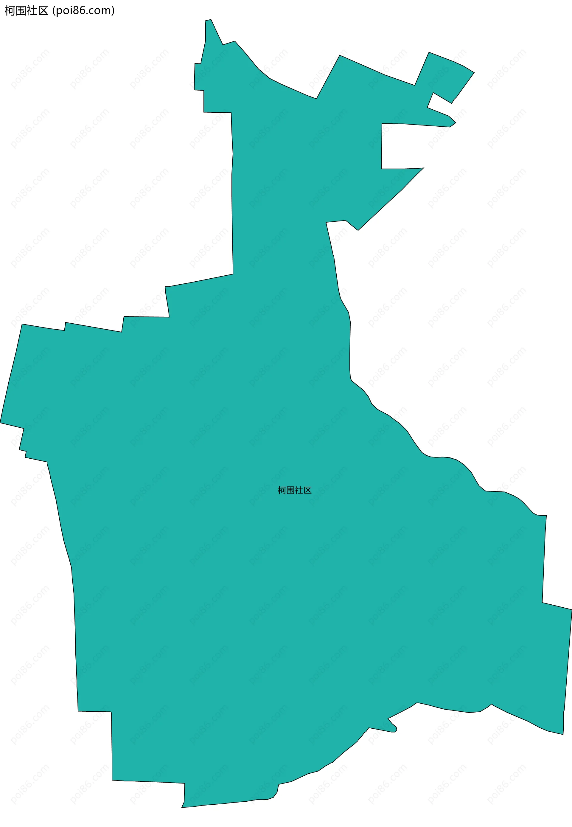 柯围社区边界地图