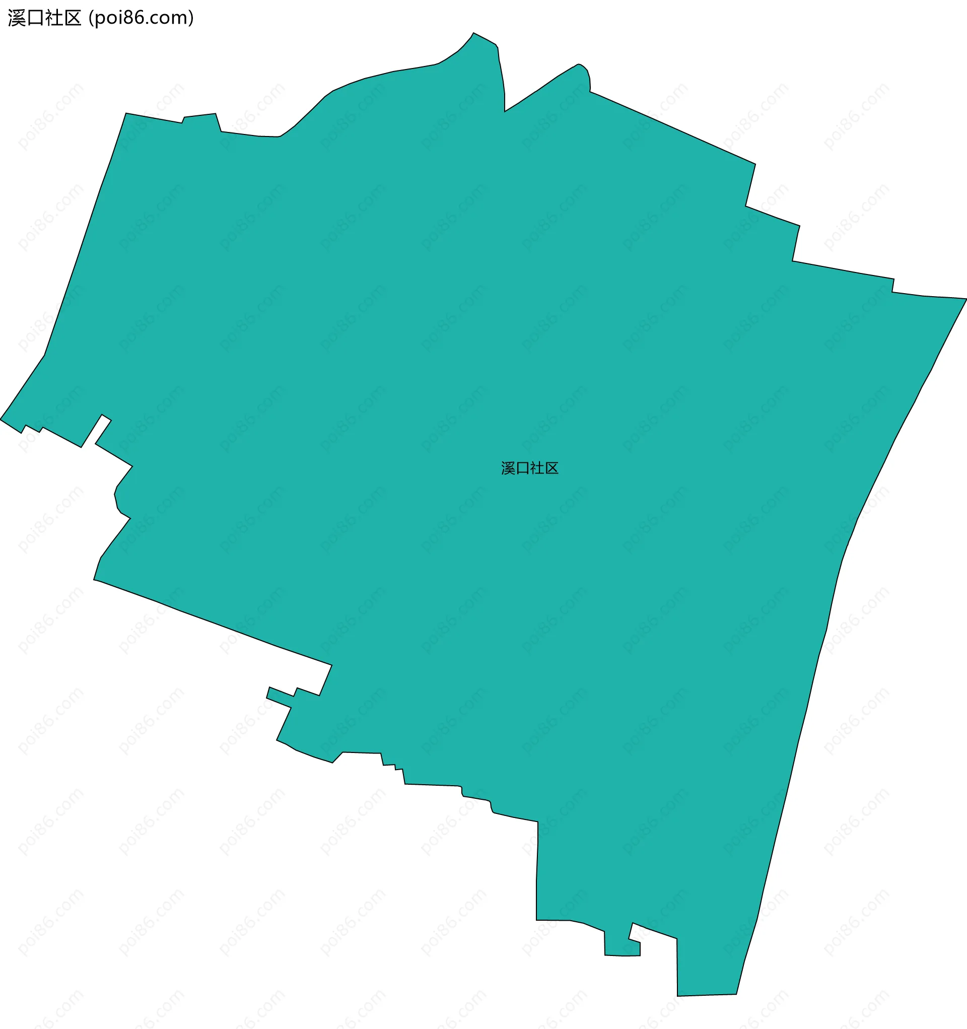 溪口社区边界地图
