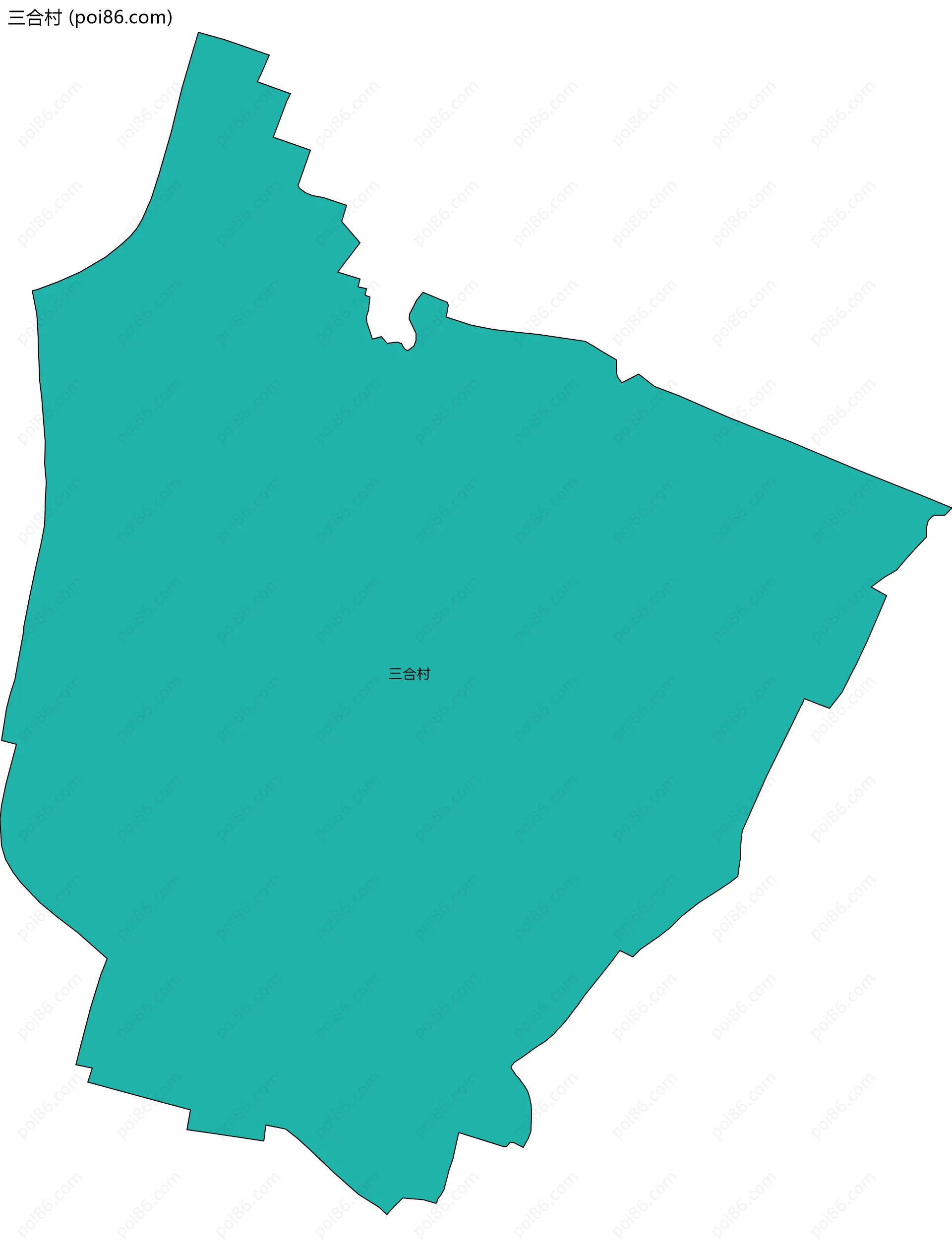 三合村边界地图