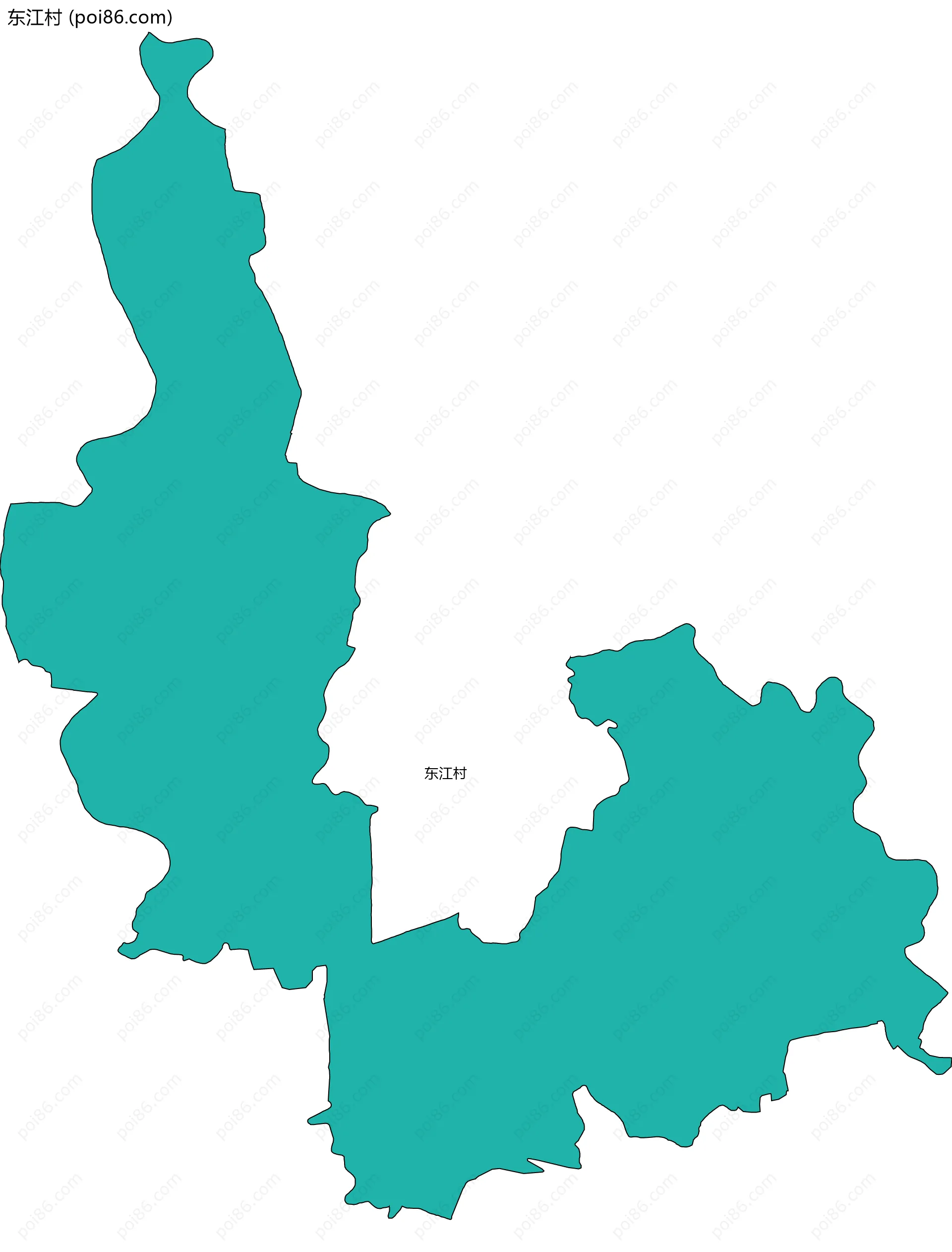 东江村边界地图