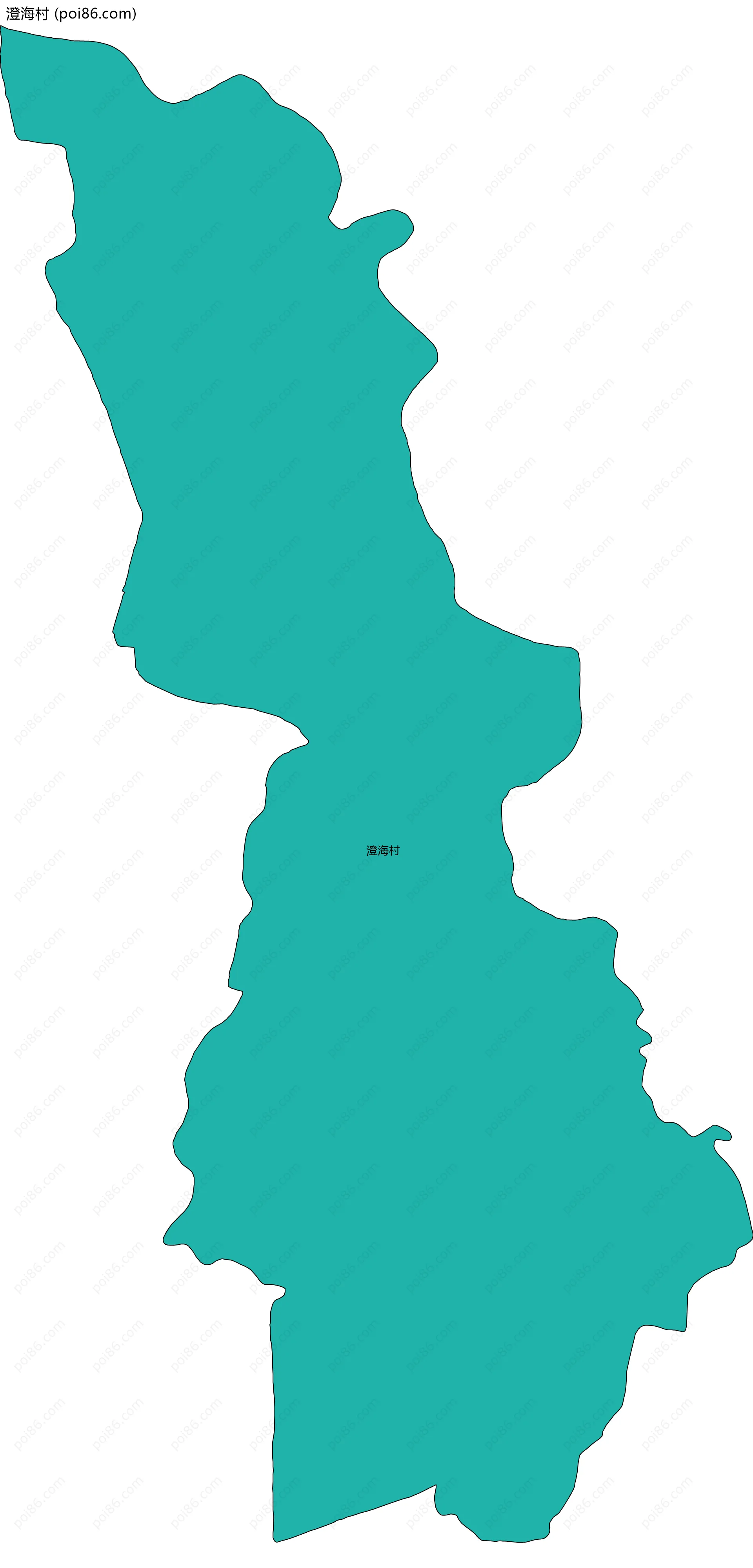 澄海村边界地图