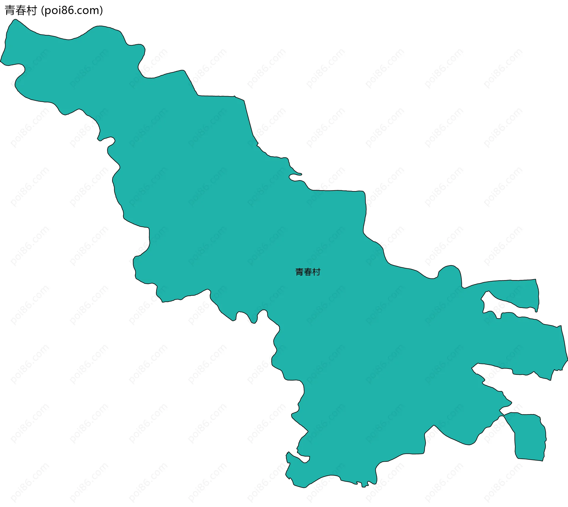 青春村边界地图