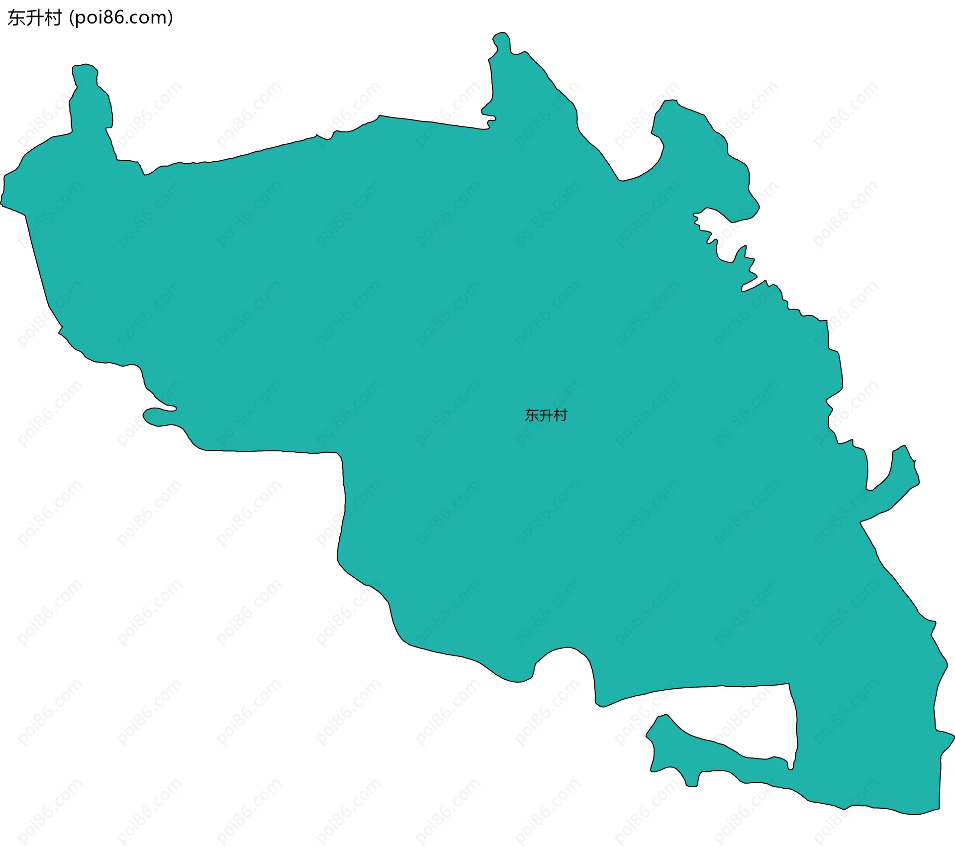 东升村边界地图