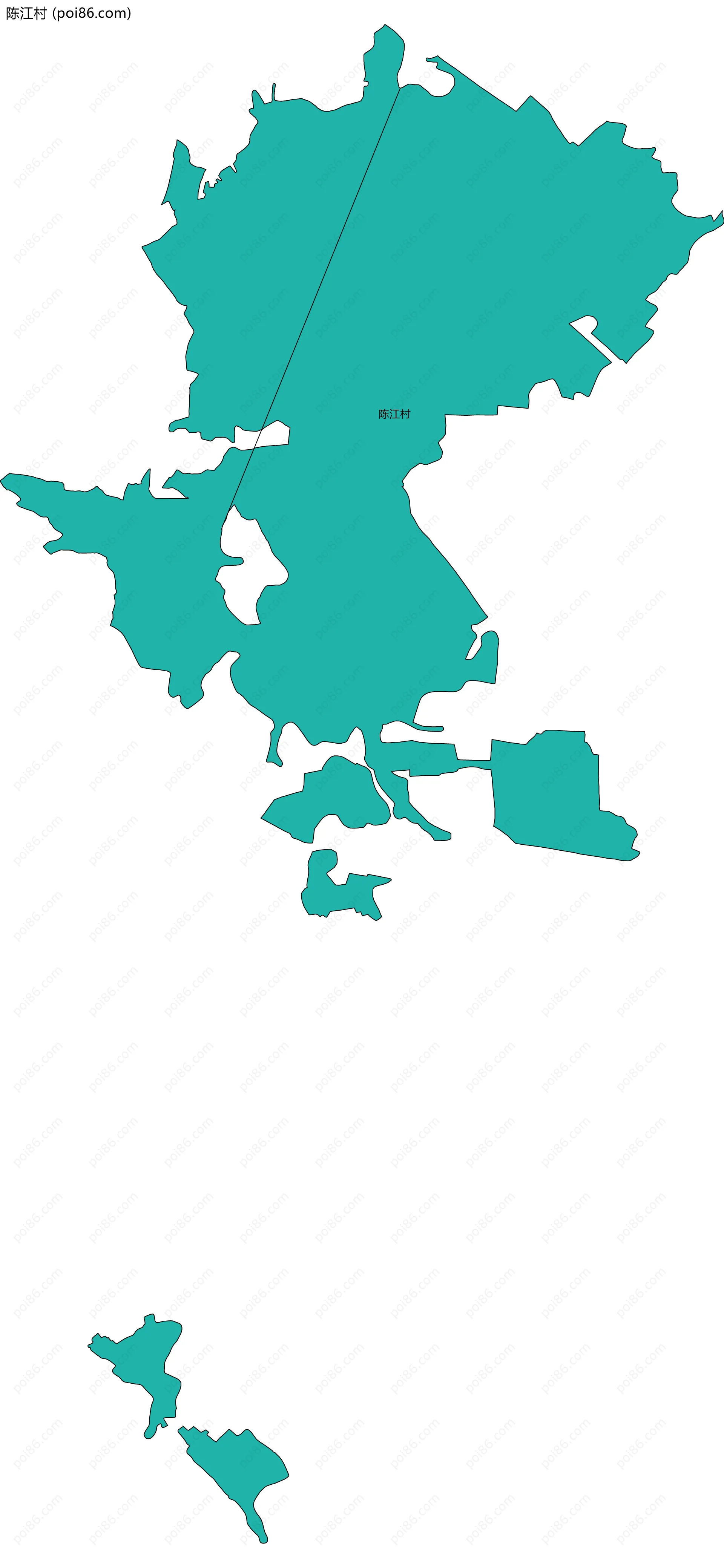 陈江村边界地图