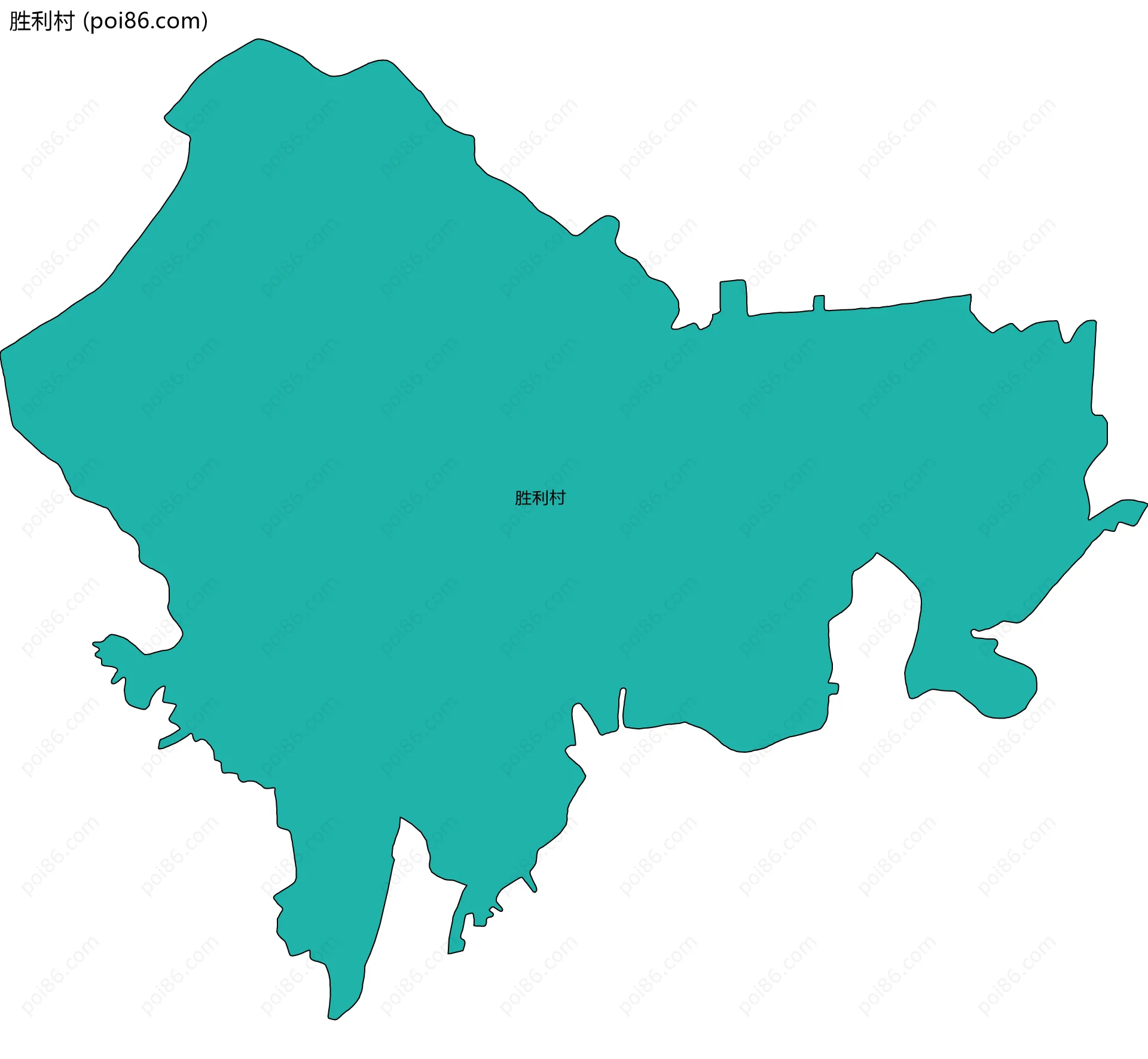 胜利村边界地图