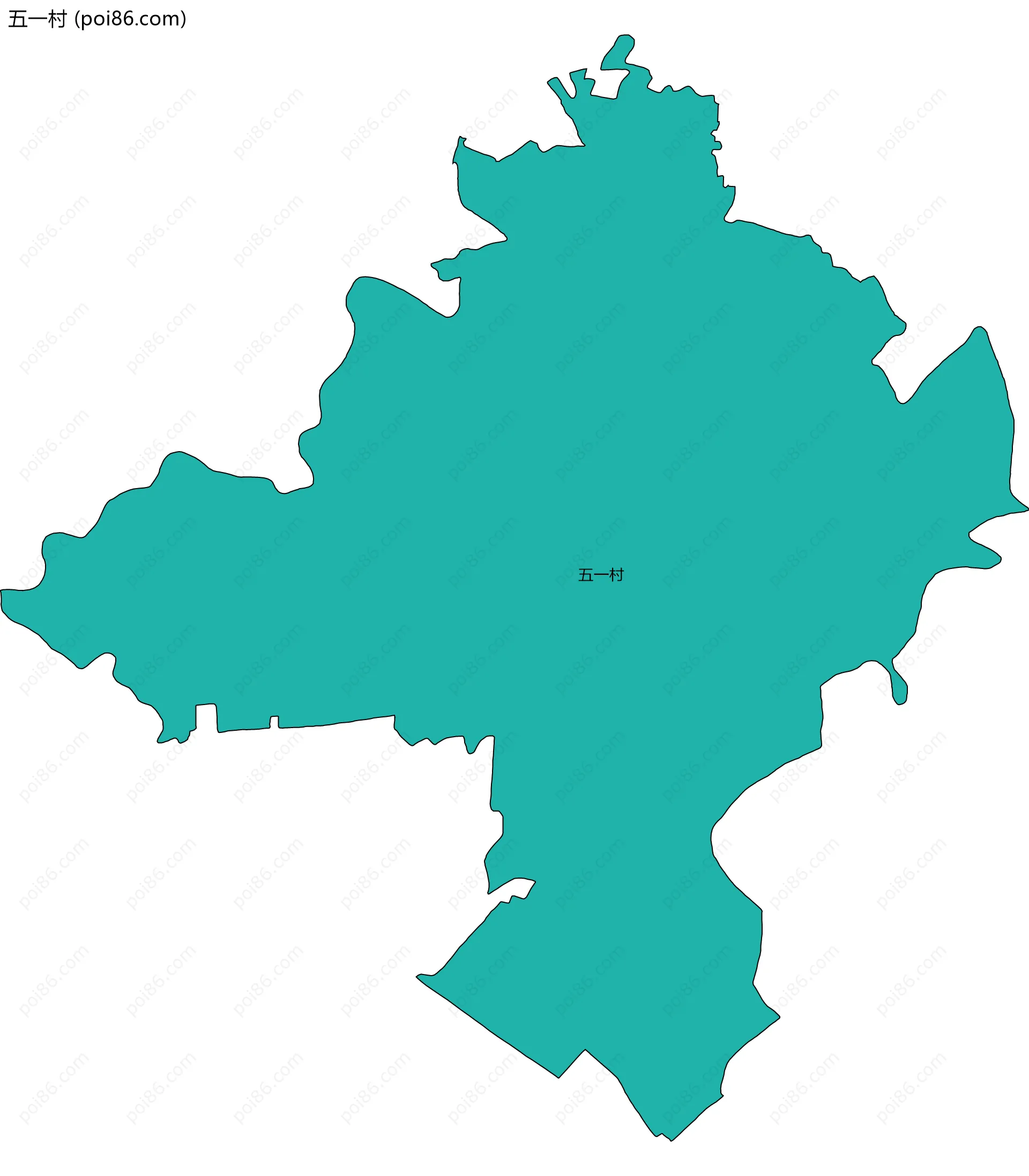 五一村边界地图