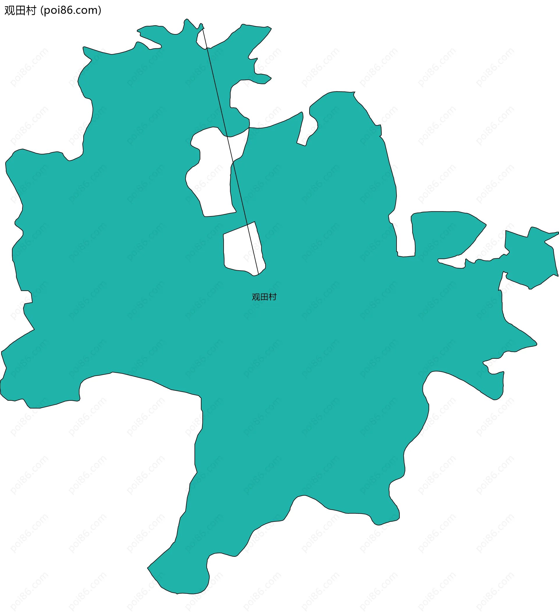 观田村边界地图