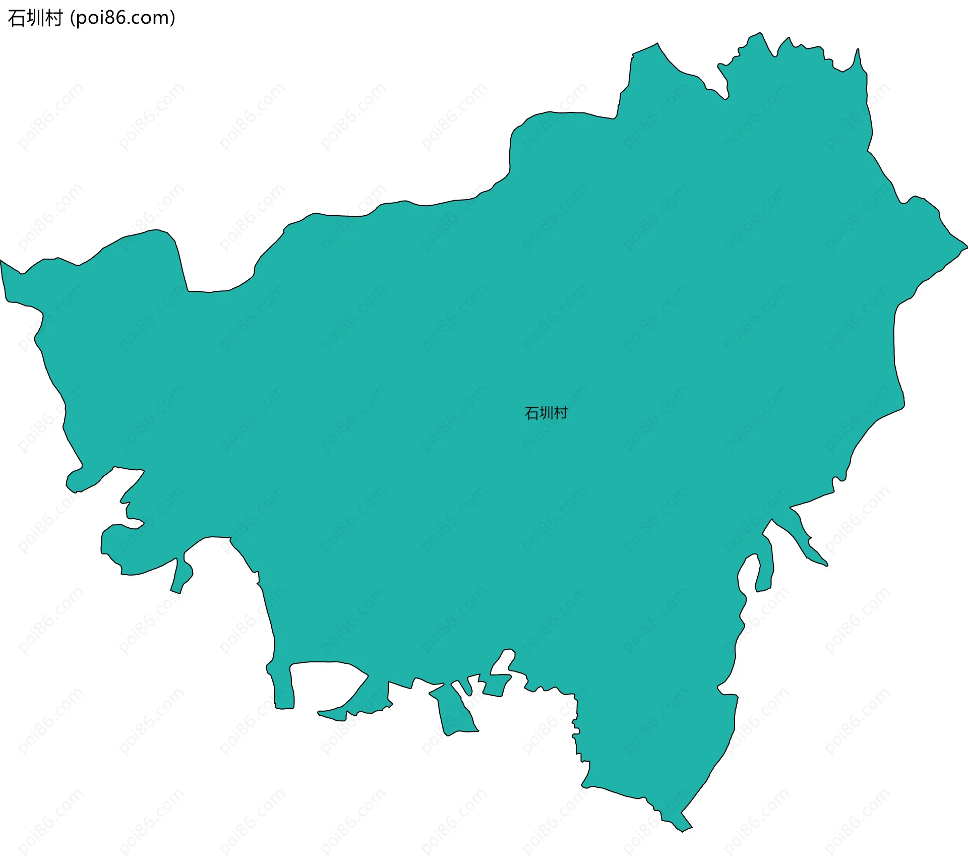 石圳村边界地图