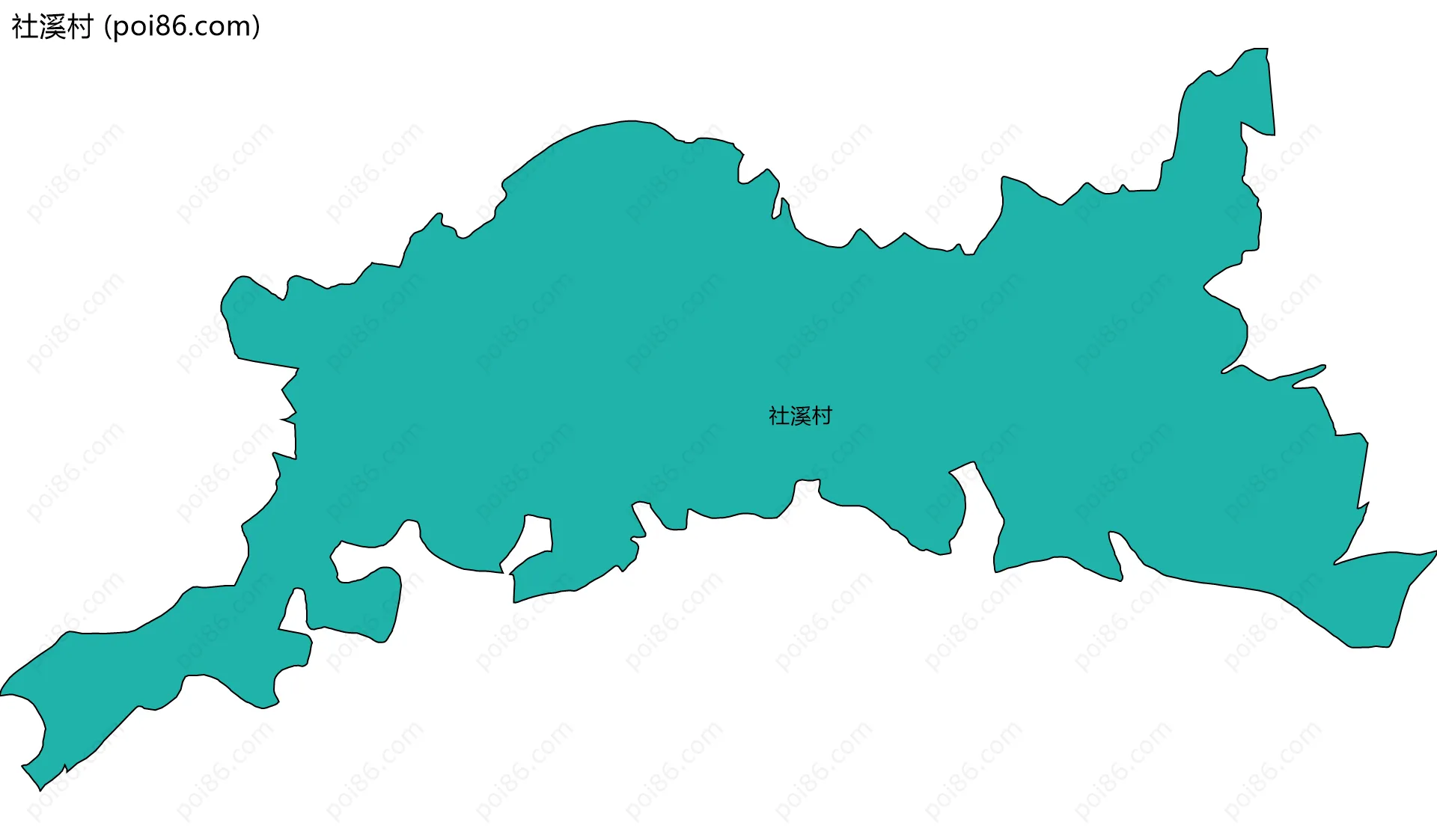 社溪村边界地图