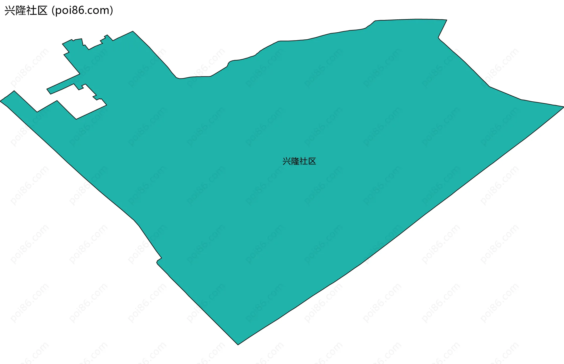 兴隆社区边界地图