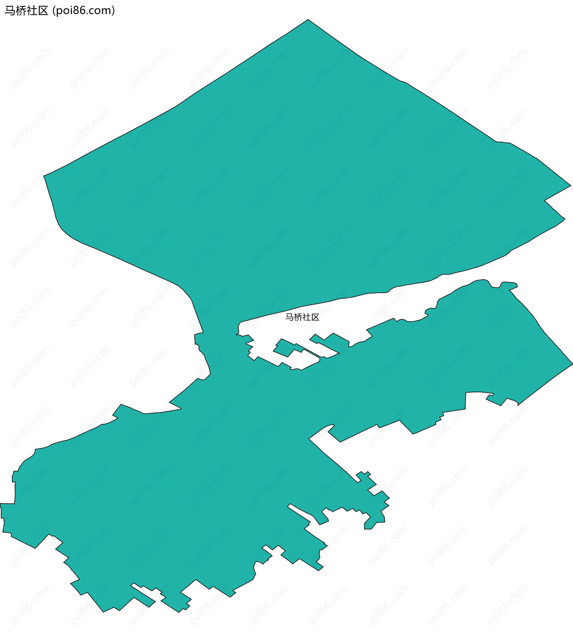 马桥社区边界地图