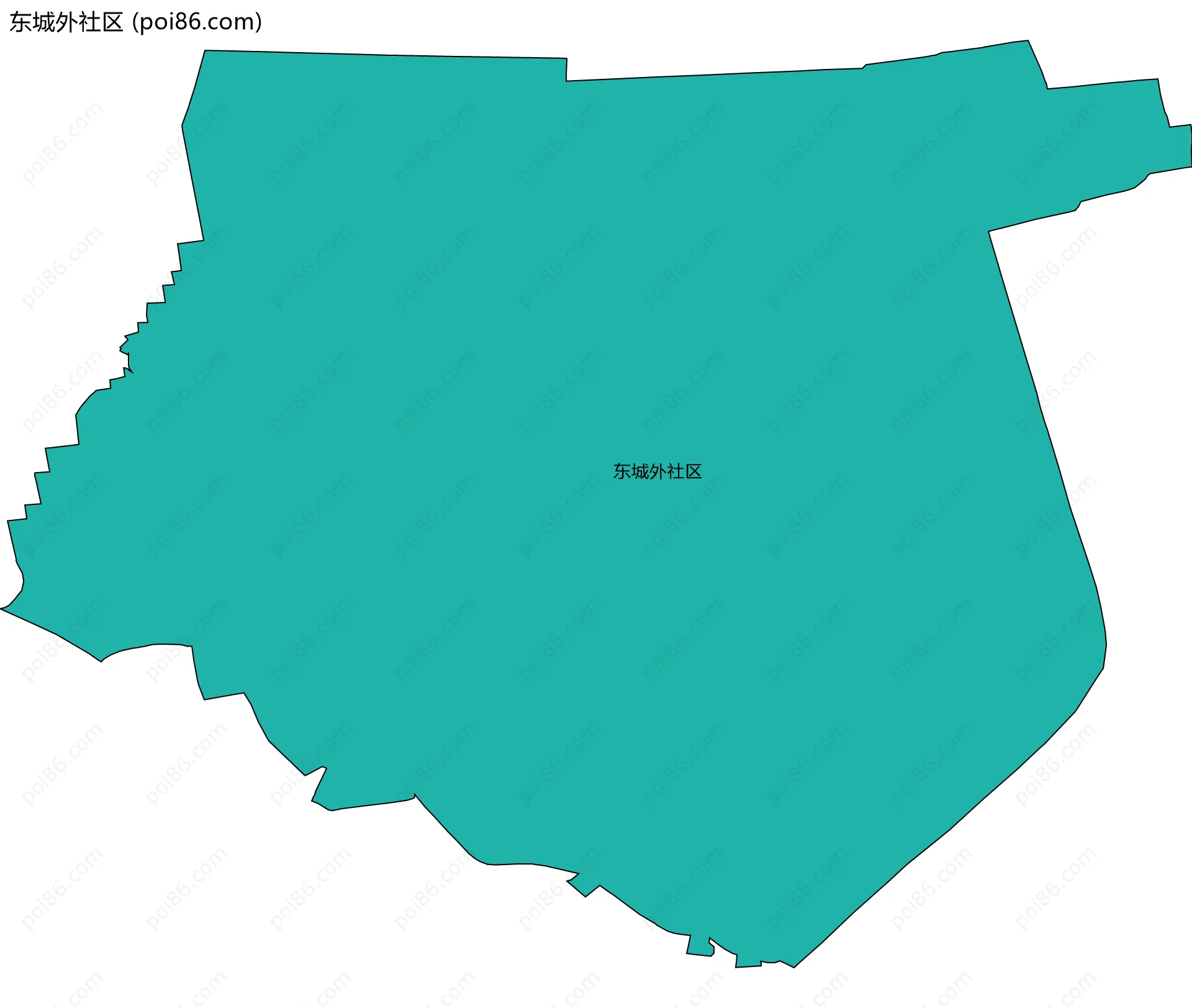 东城外社区边界地图