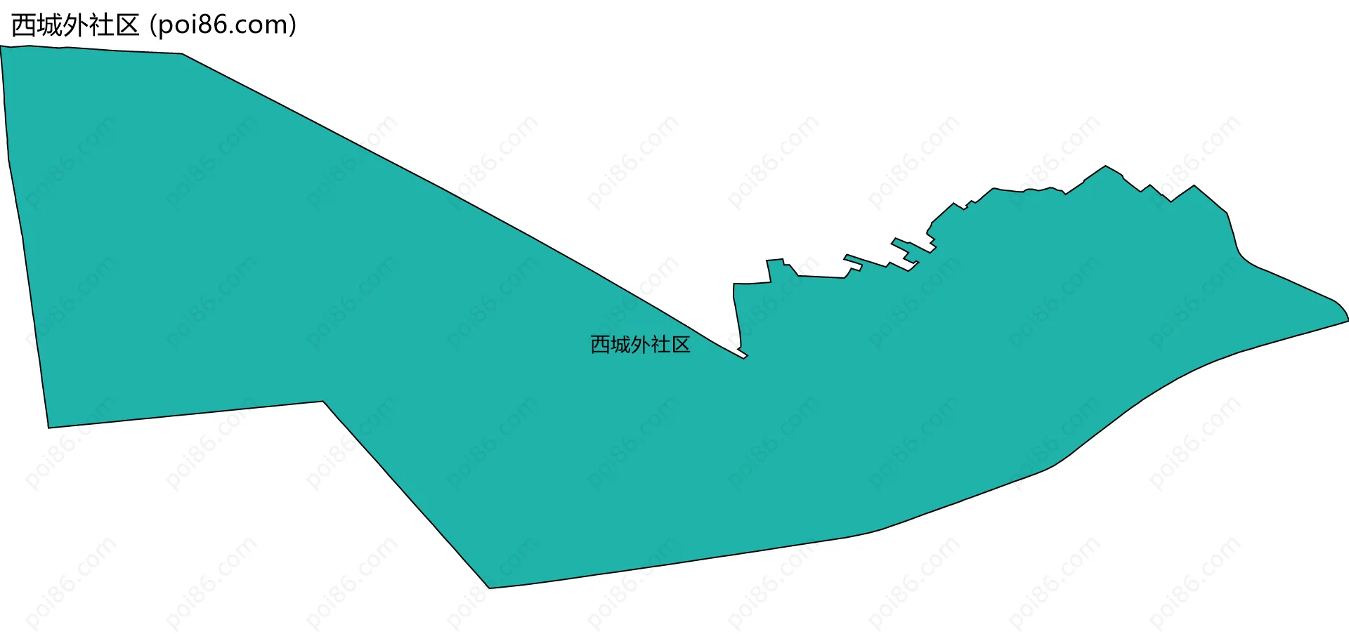 西城外社区边界地图