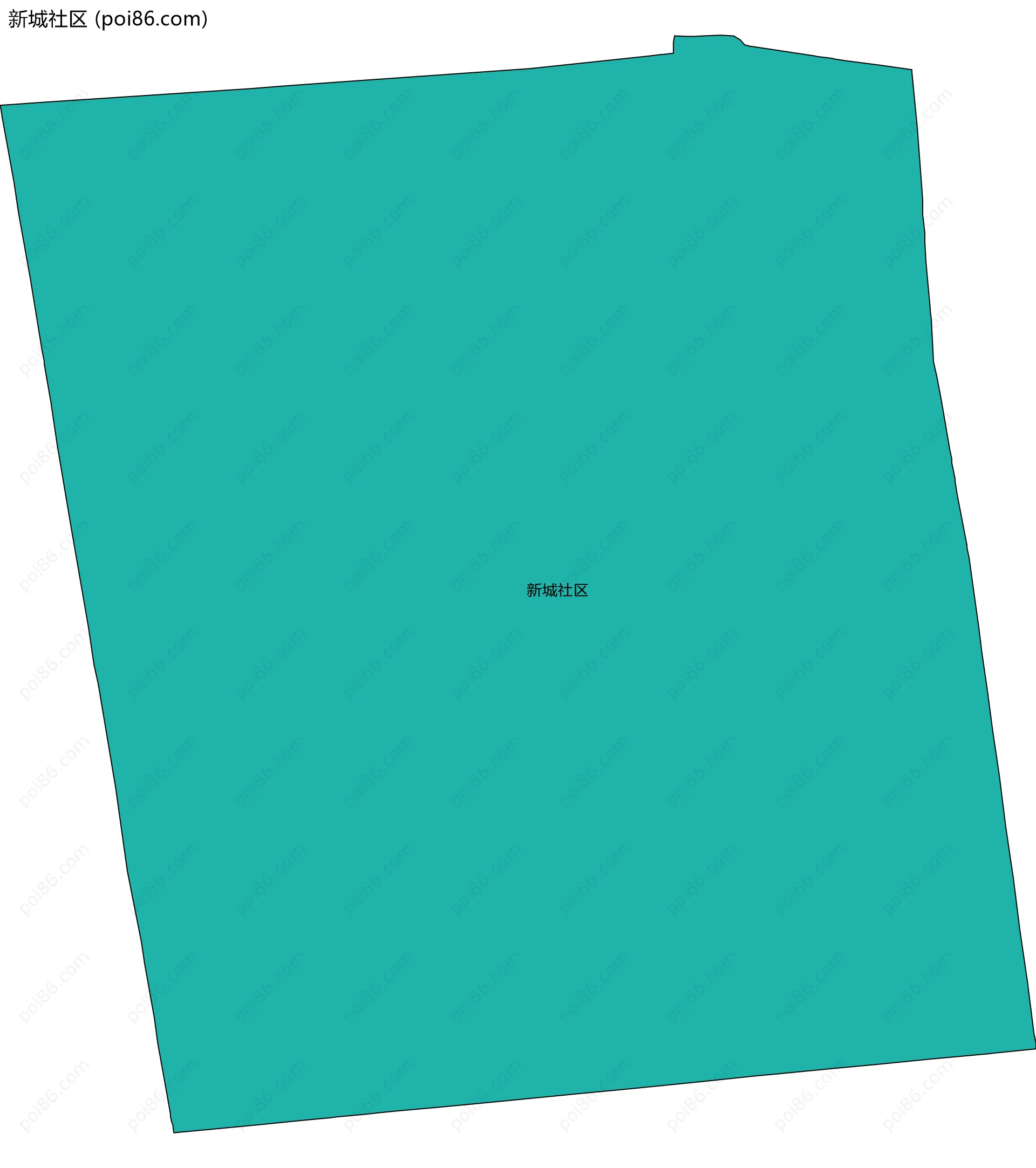 新城社区边界地图