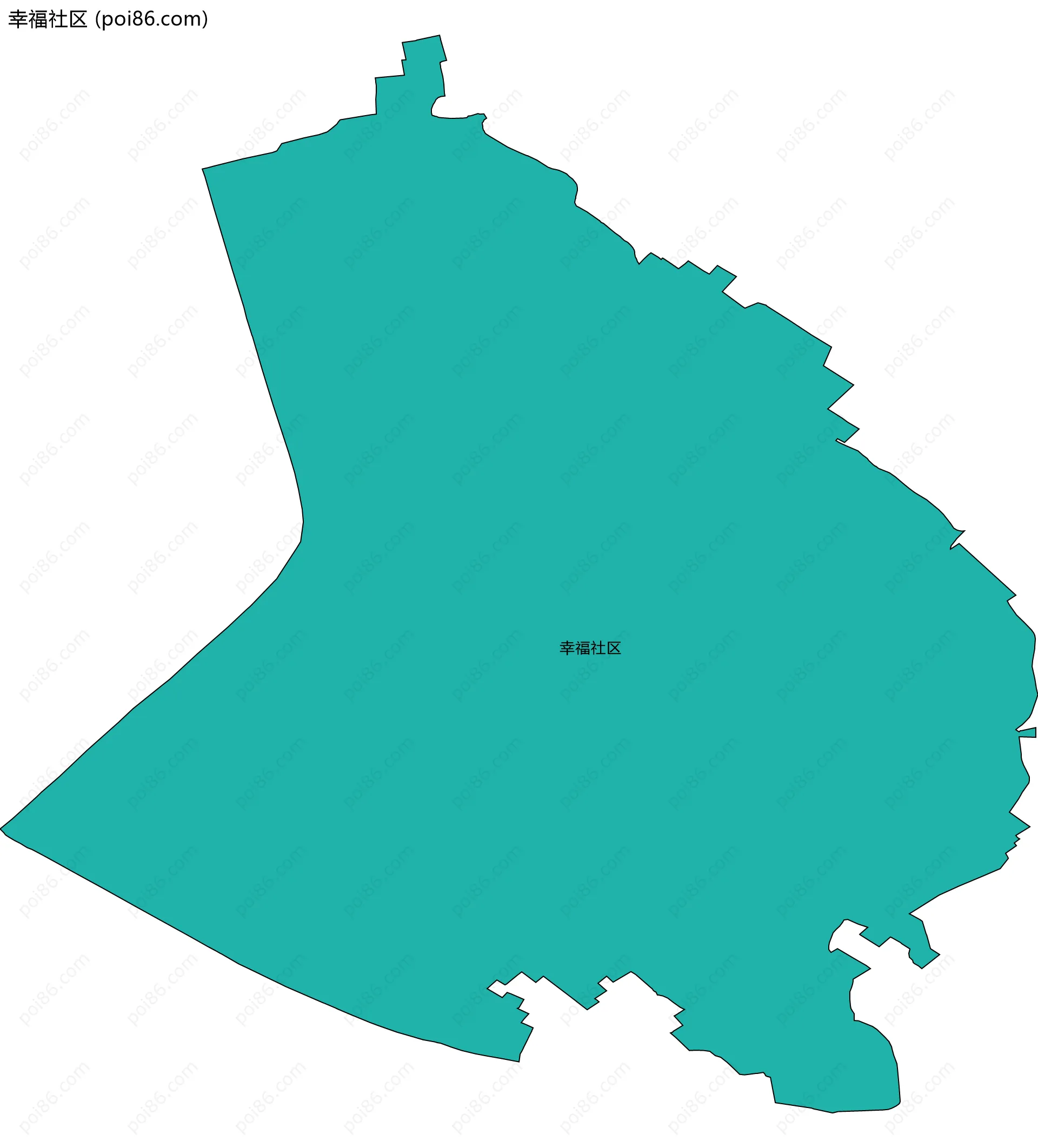 幸福社区边界地图